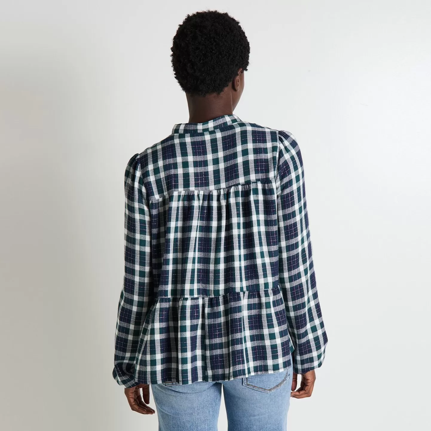 Grain de Malice Blouse Col V Femme- Chemisiers & Blouses