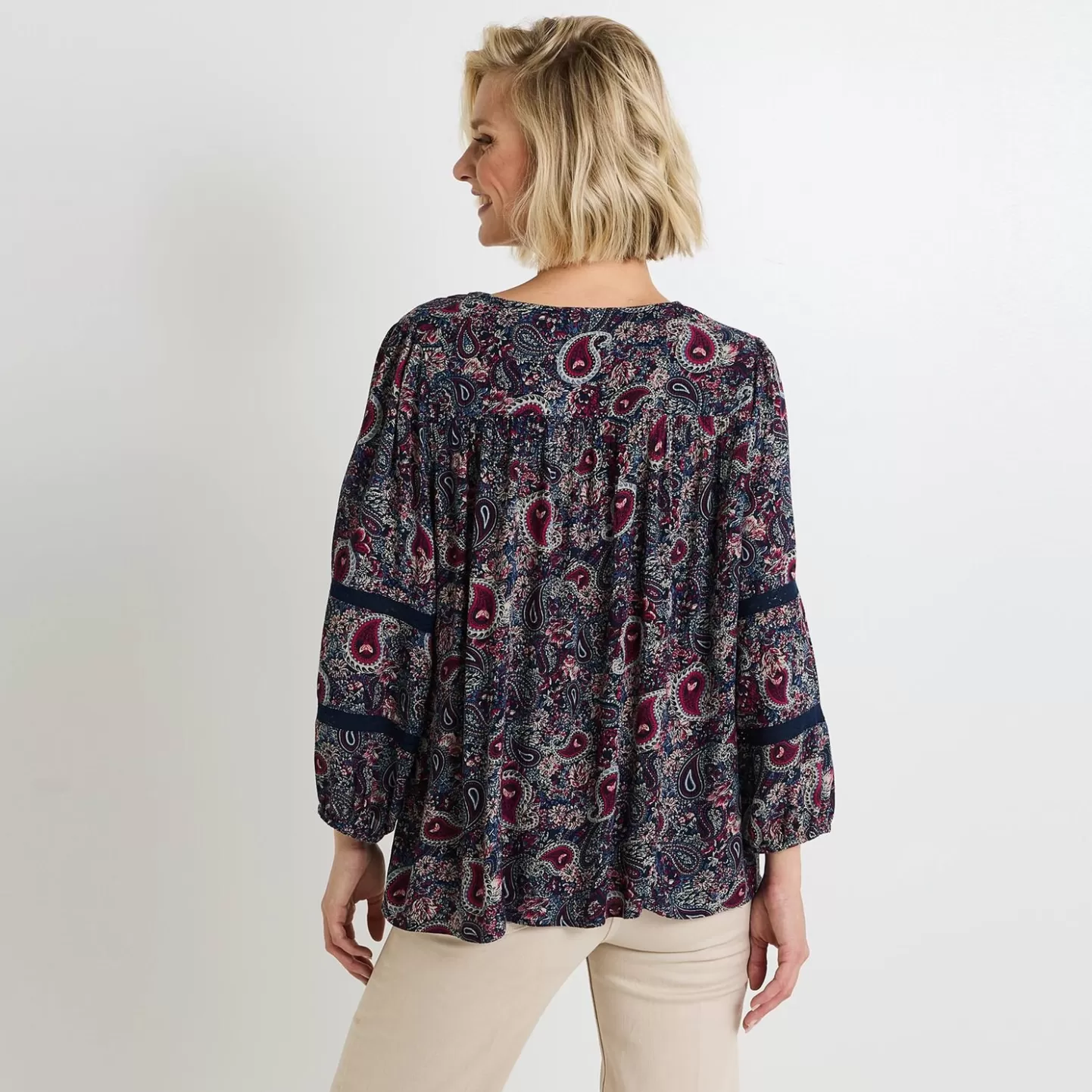 Grain de Malice Blouse Col V Femme- Chemisiers & Blouses