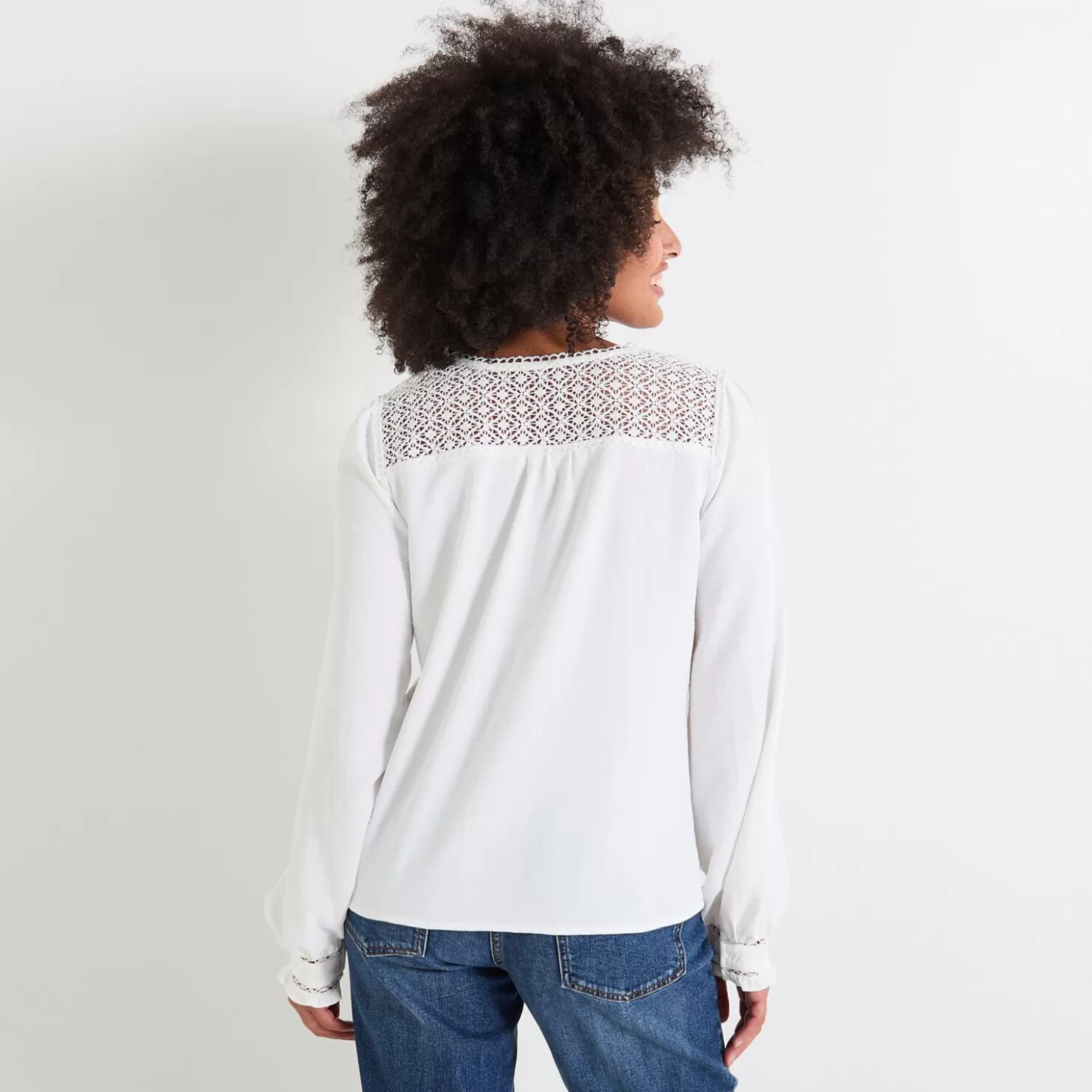 Grain de Malice Blouse Col V Femme- Chemisiers & Blouses