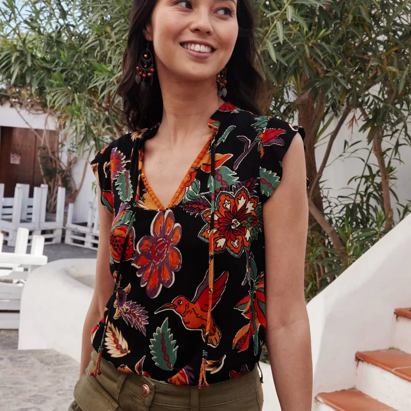 Grain de Malice Blouse Imprimée Femme- Chemisiers & Blouses