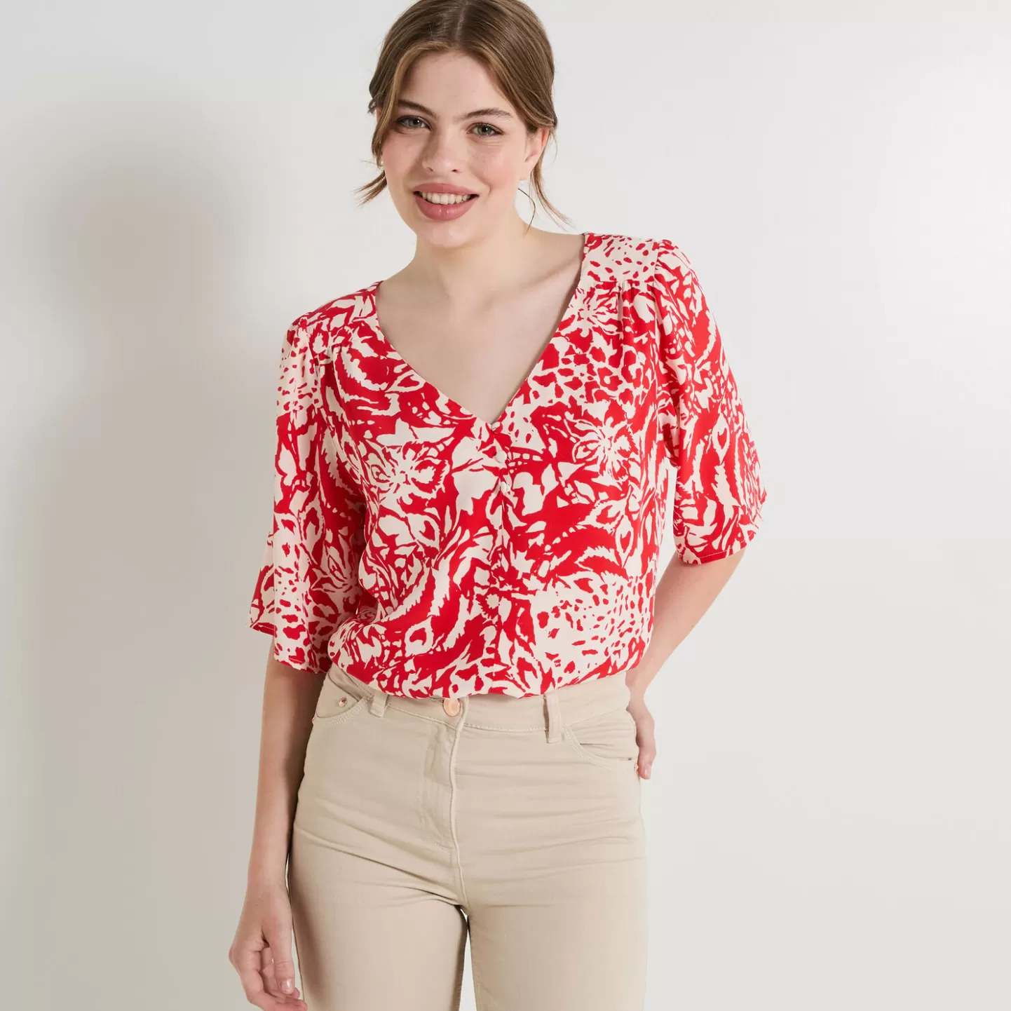 Grain de Malice Blouse Imprimée Femme- Chemisiers & Blouses
