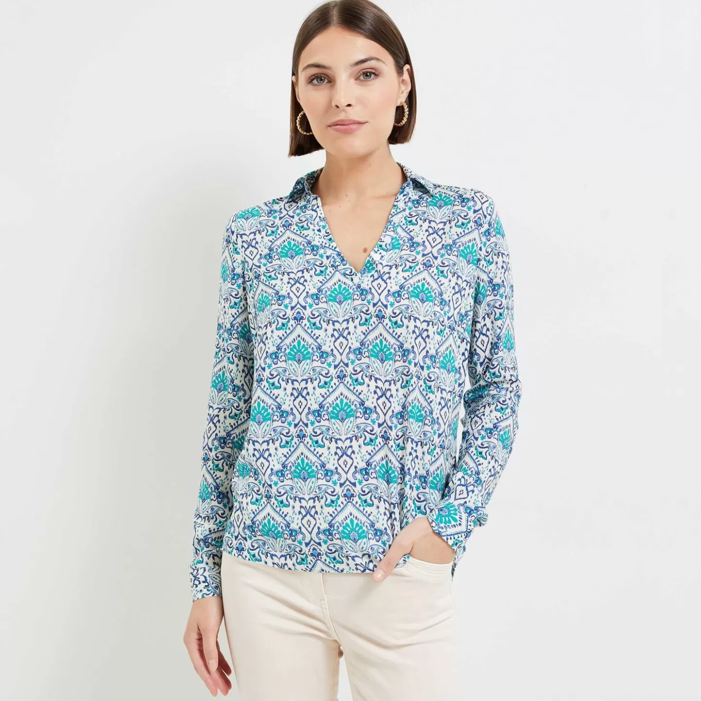 Grain de Malice Blouse Imprimée Femme- Chemisiers & Blouses