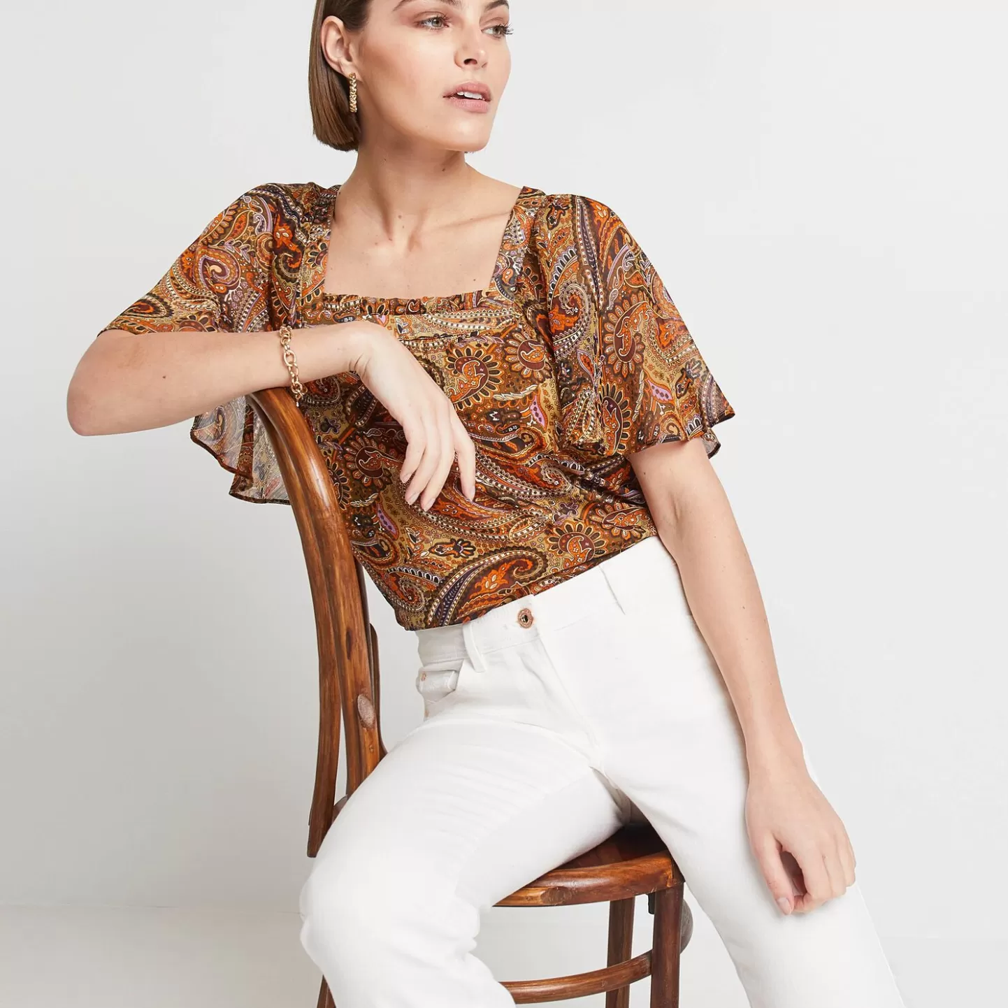 Grain de Malice Blouse Imprimée Femme- Chemisiers & Blouses