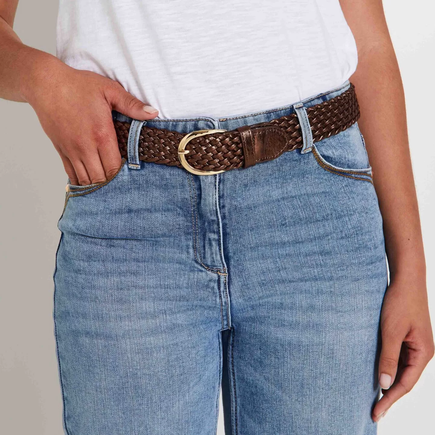 Grain de Malice Ceinture Large Tressée Femme- Ceintures