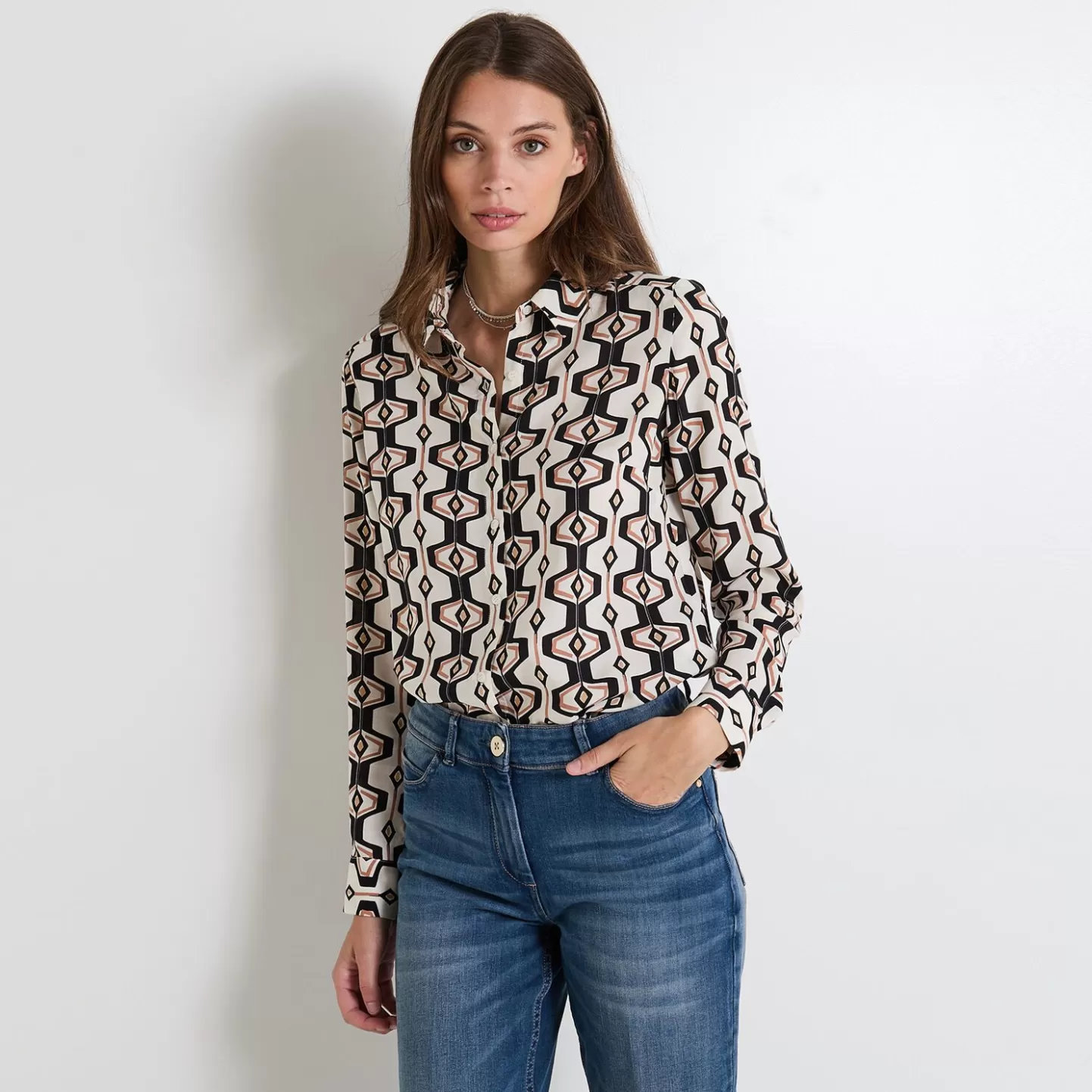 Grain de Malice Chemise Imprimée Femme- Chemisiers & Blouses