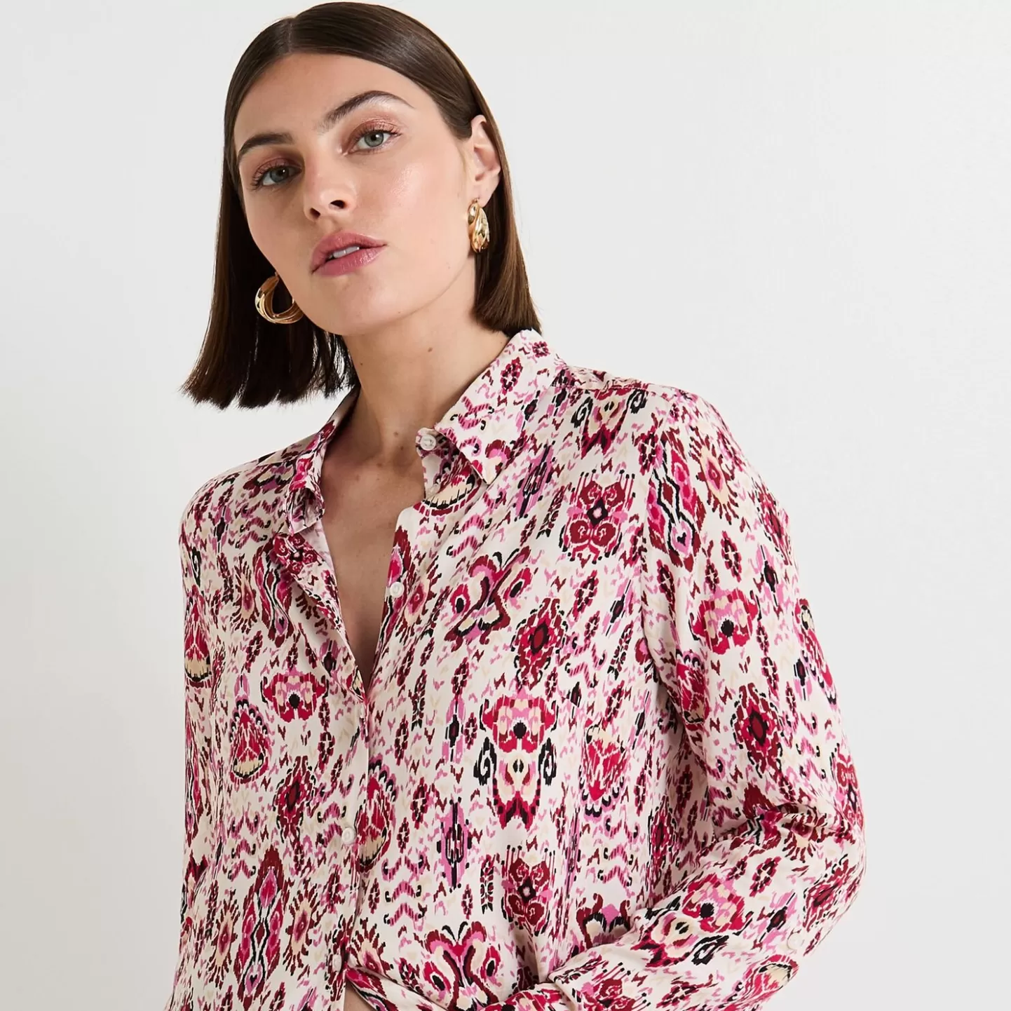 Grain de Malice Chemise Imprimée Femme- Chemisiers & Blouses