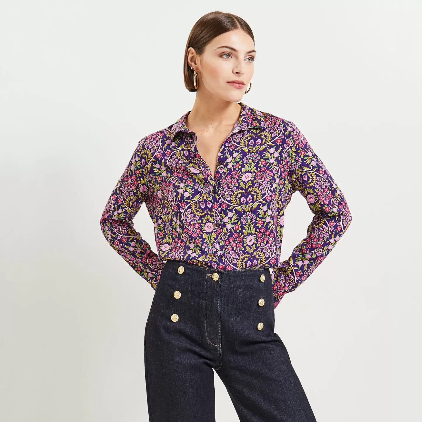 Grain de Malice Chemise Imprimée Femme- Chemisiers & Blouses