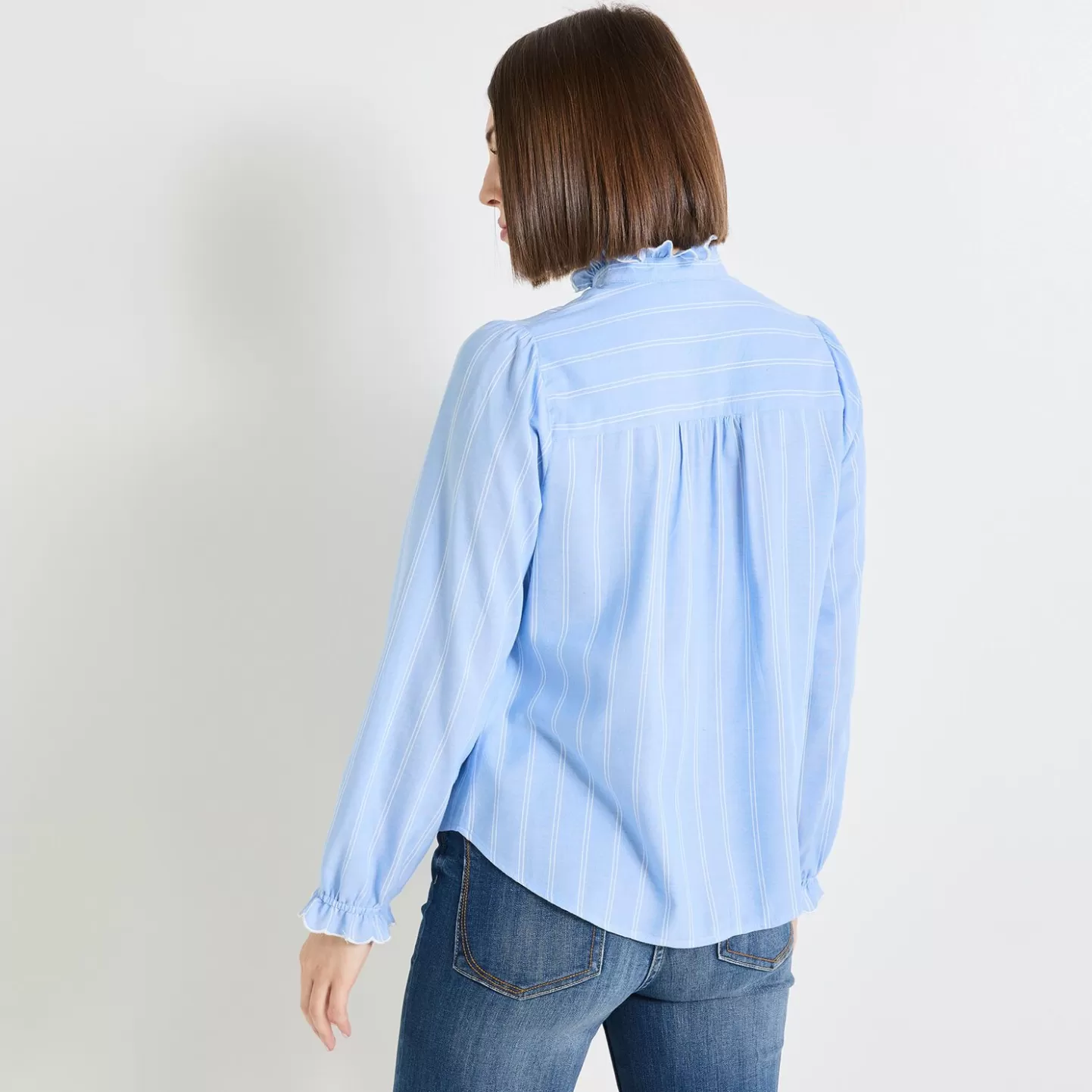 Grain de Malice Chemisier Col Montant Femme- Chemisiers & Blouses
