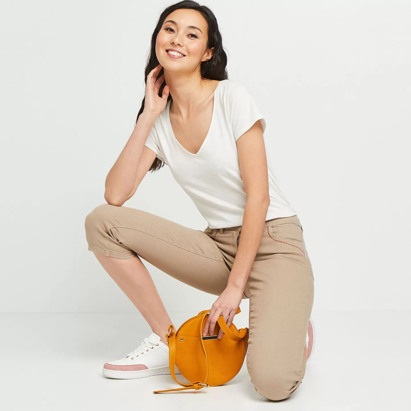 Grain de Malice Corsaire En Jean Coloré Femme- Jeans