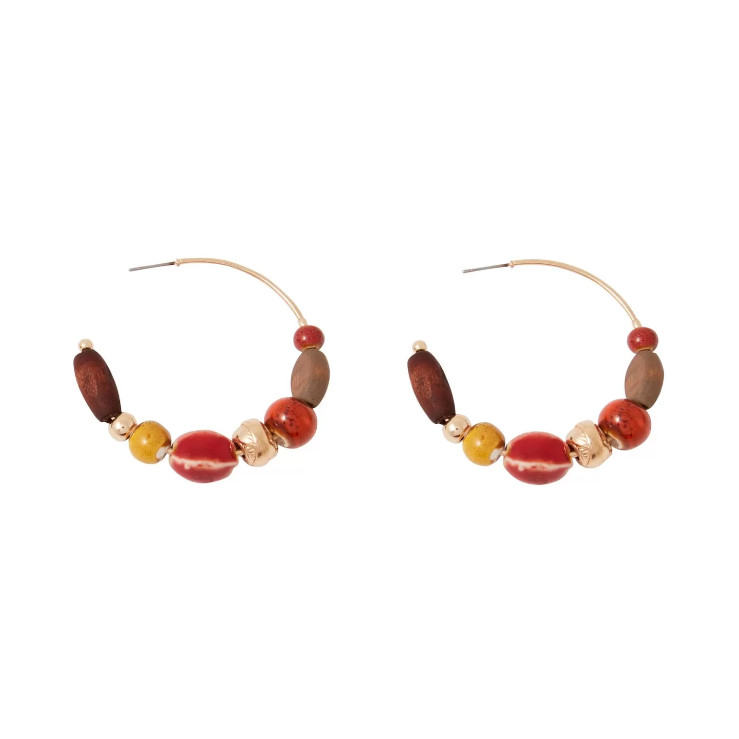 Grain de Malice Créoles Perles Céramique- Bijoux