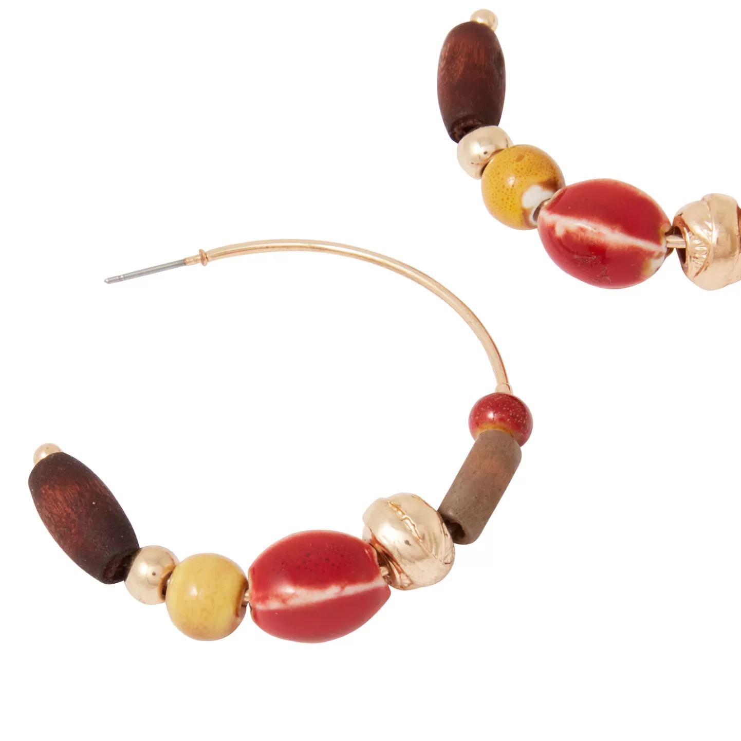Grain de Malice Créoles Perles Céramique- Bijoux