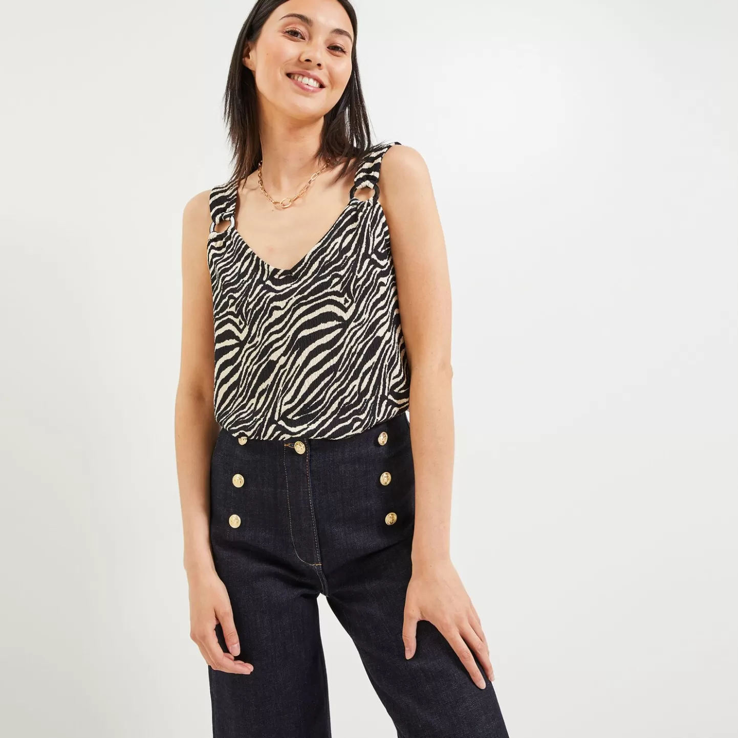 Grain de Malice Débardeur Froissé Femme- T-Shirts & Tops