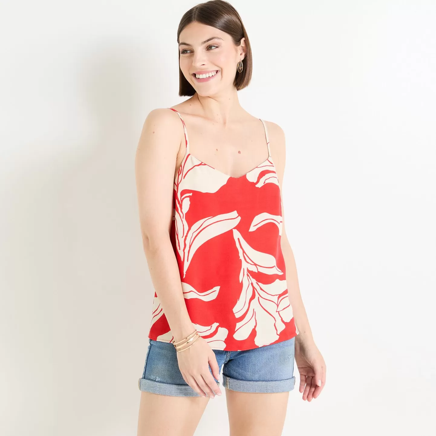 Grain de Malice Débardeur Imprimé Femme- T-Shirts & Tops | Chemisiers & Blouses