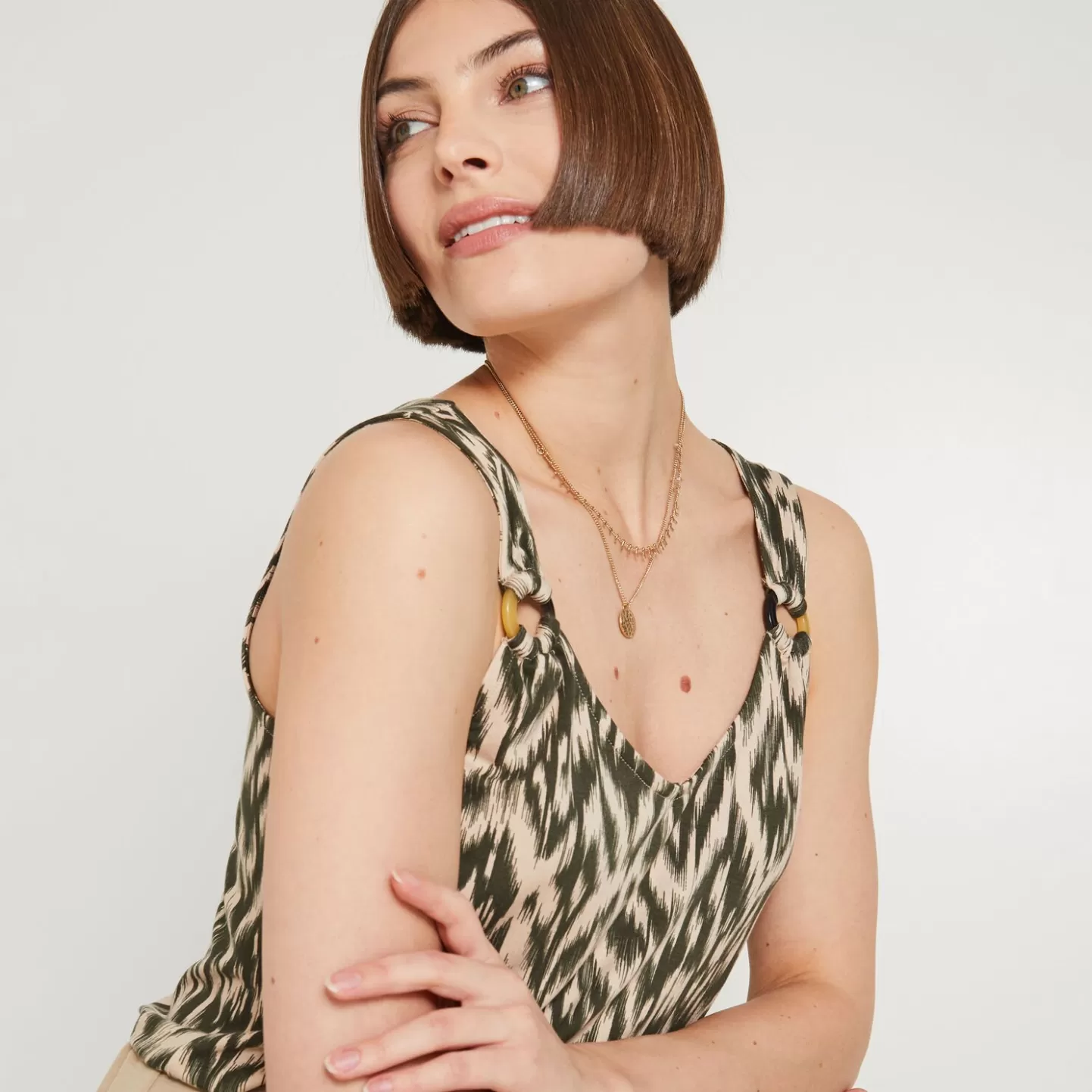 Grain de Malice Débardeur Imprimé Femme- T-Shirts & Tops