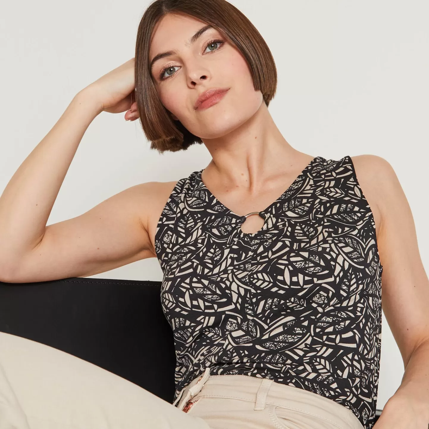 Grain de Malice Débardeur Imprimé Femme- T-Shirts & Tops