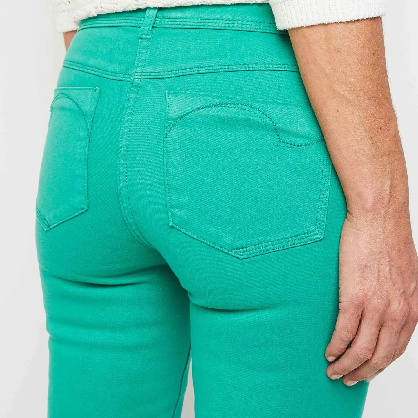 Grain de Malice Denim Couleur Taille Haute FIGARI Femme- Jeans
