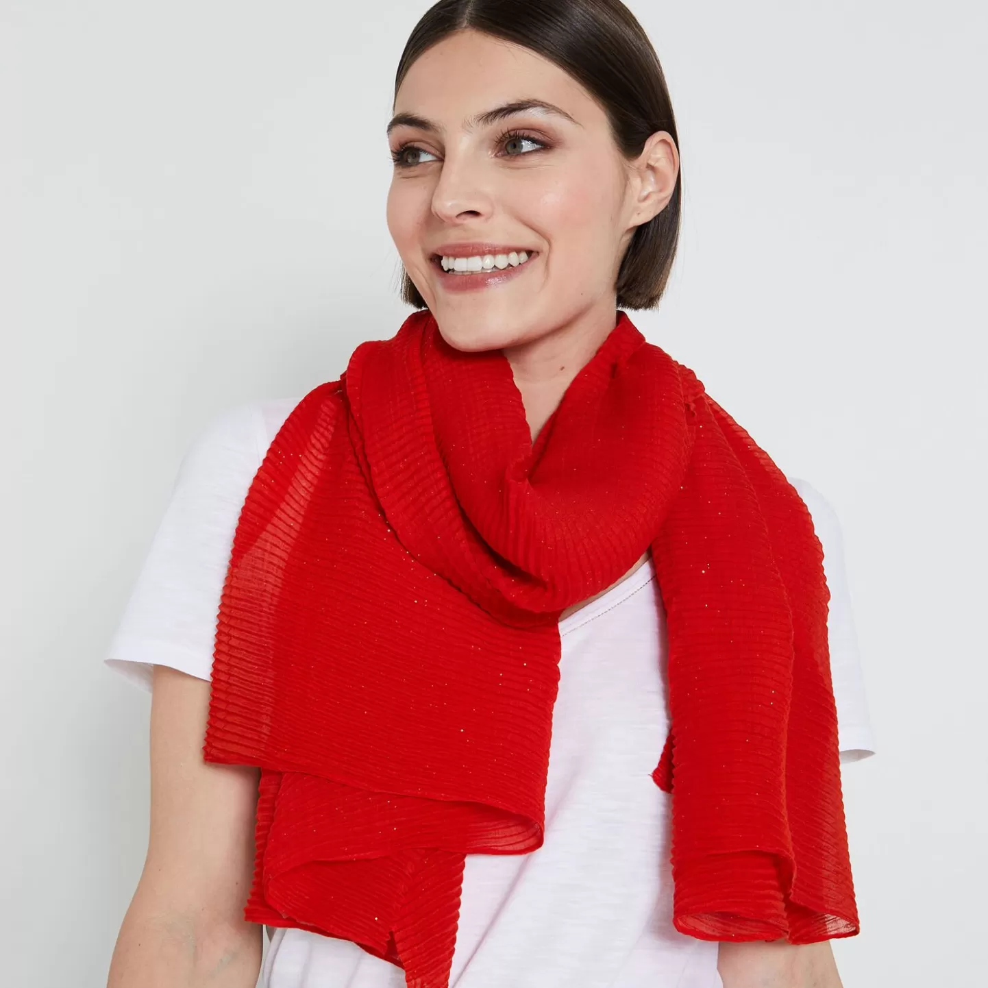 Grain de Malice Etole Plissée Femme- Foulards & Étoles