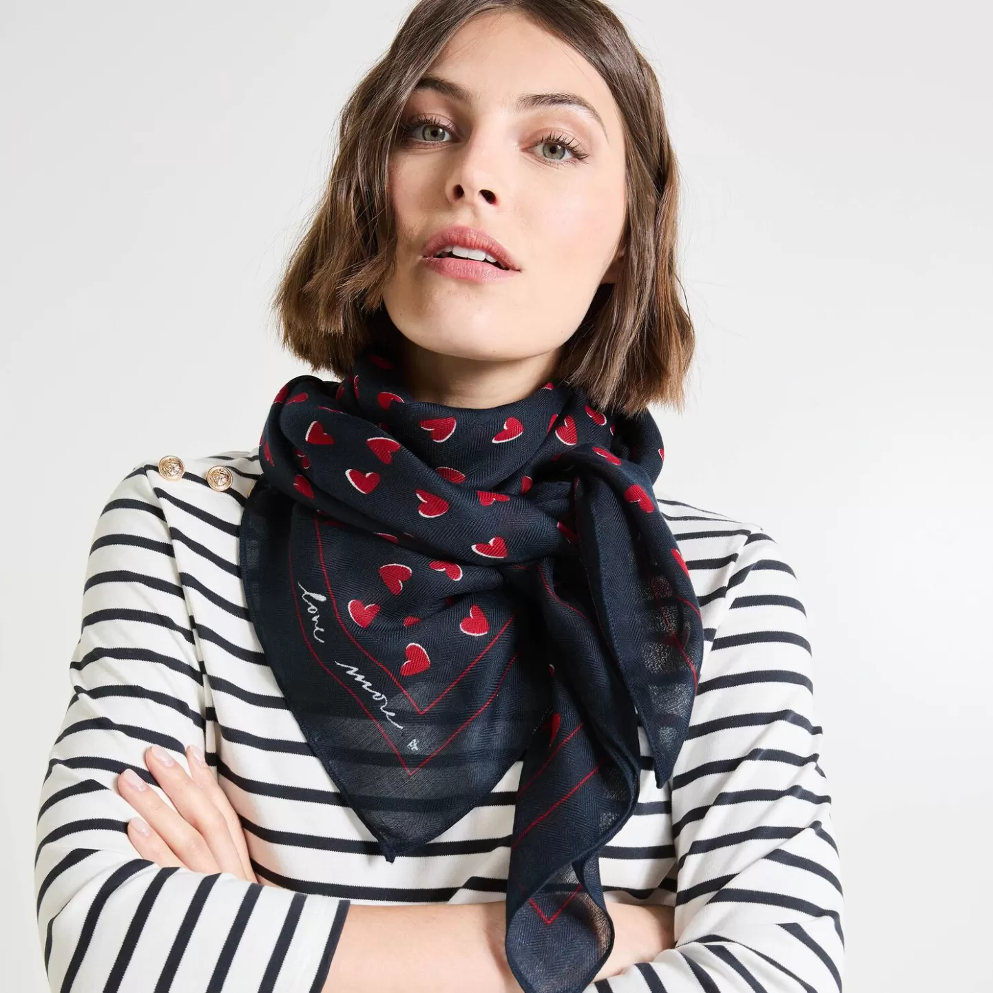 Grain de Malice Foulard Carré Imprimé Femme- Foulards & Étoles