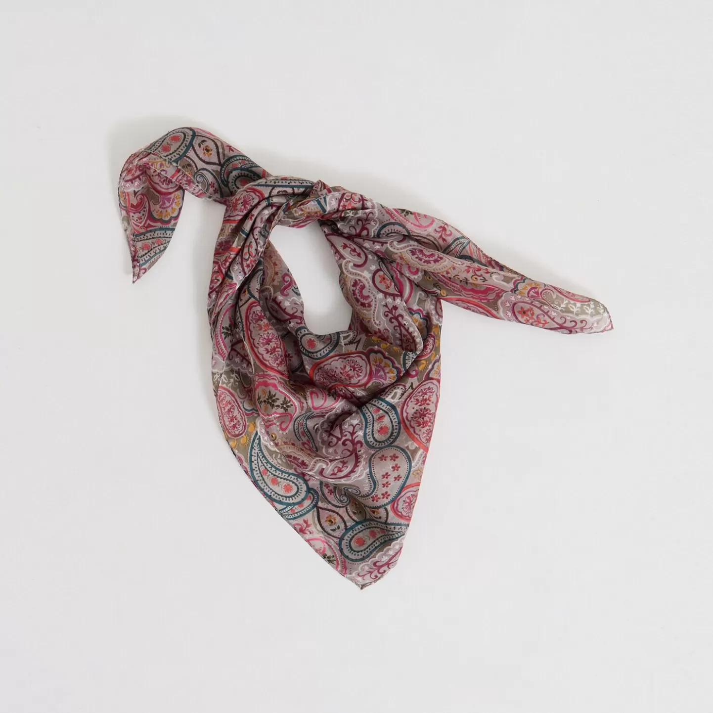 Grain de Malice Foulard En Soie Imprimé Femme- Foulards & Étoles