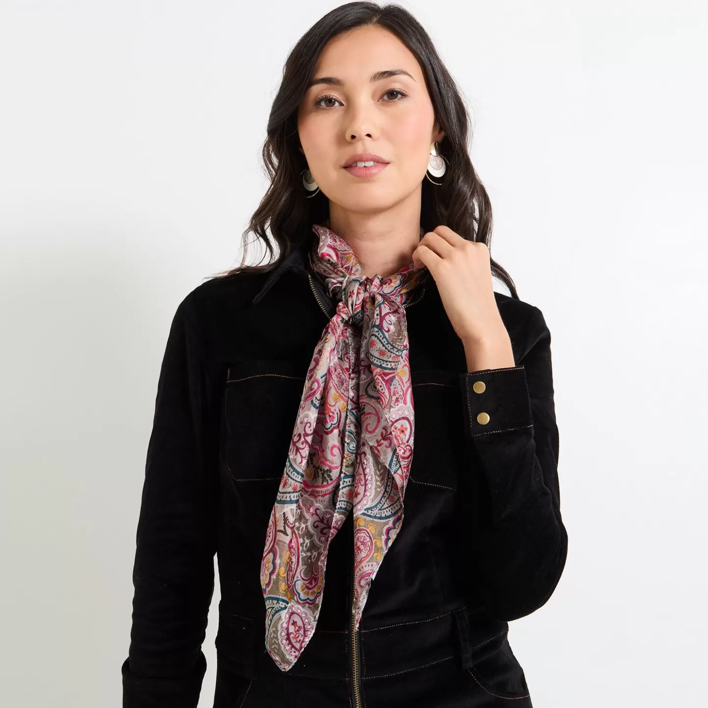 Grain de Malice Foulard En Soie Imprimé Femme- Foulards & Étoles