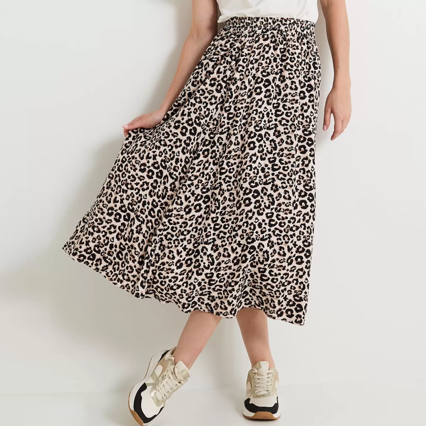 Grain de Malice Jupe Imprimé Léopard Femme- Jupes
