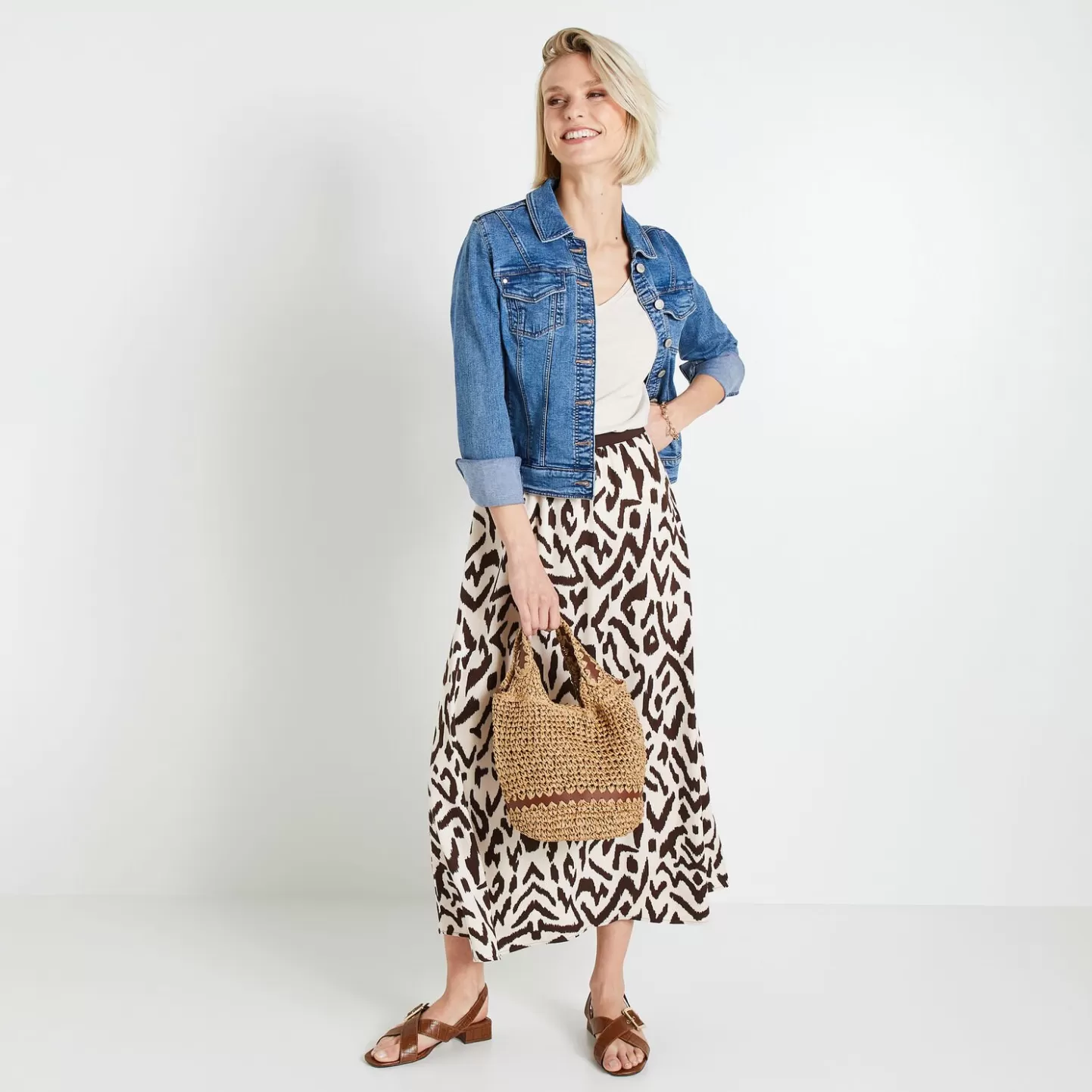 Grain de Malice Jupe Imprimée Femme- Jupes