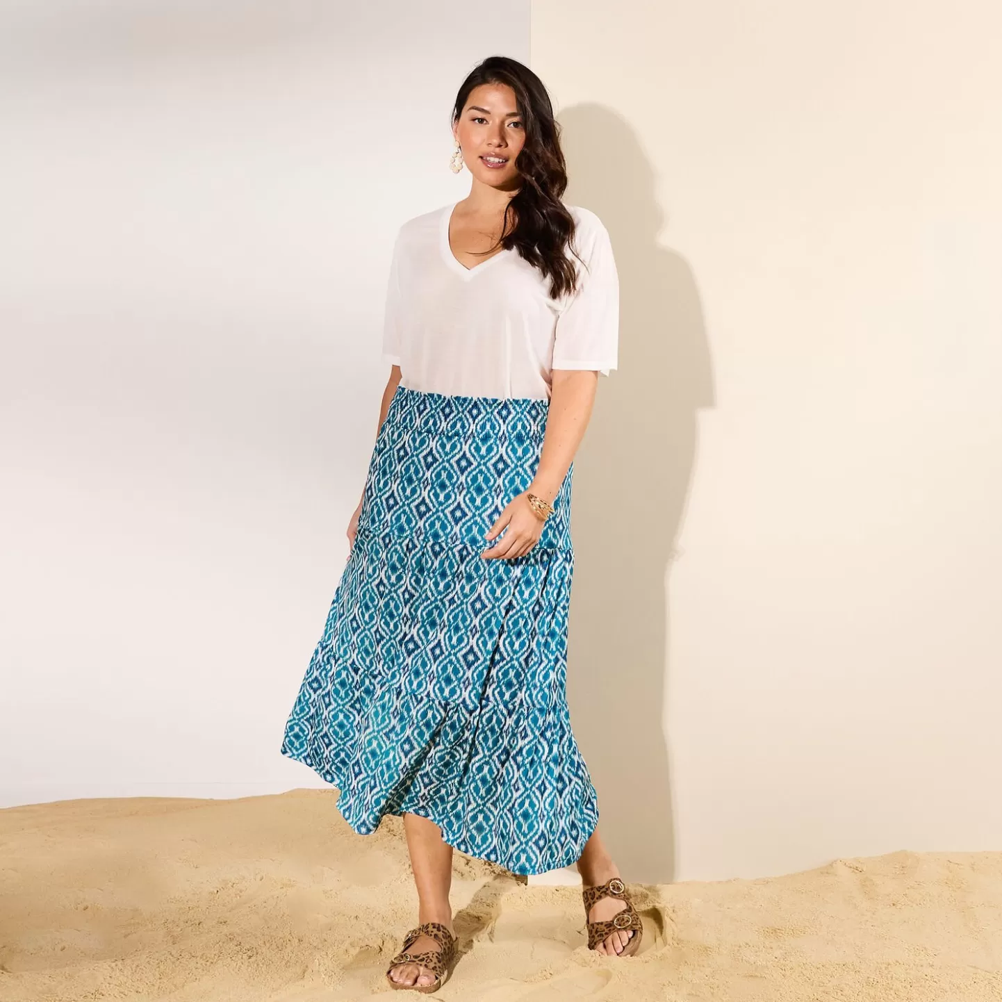 Grain de Malice Jupe Longue Imprimée Femme- Jupes
