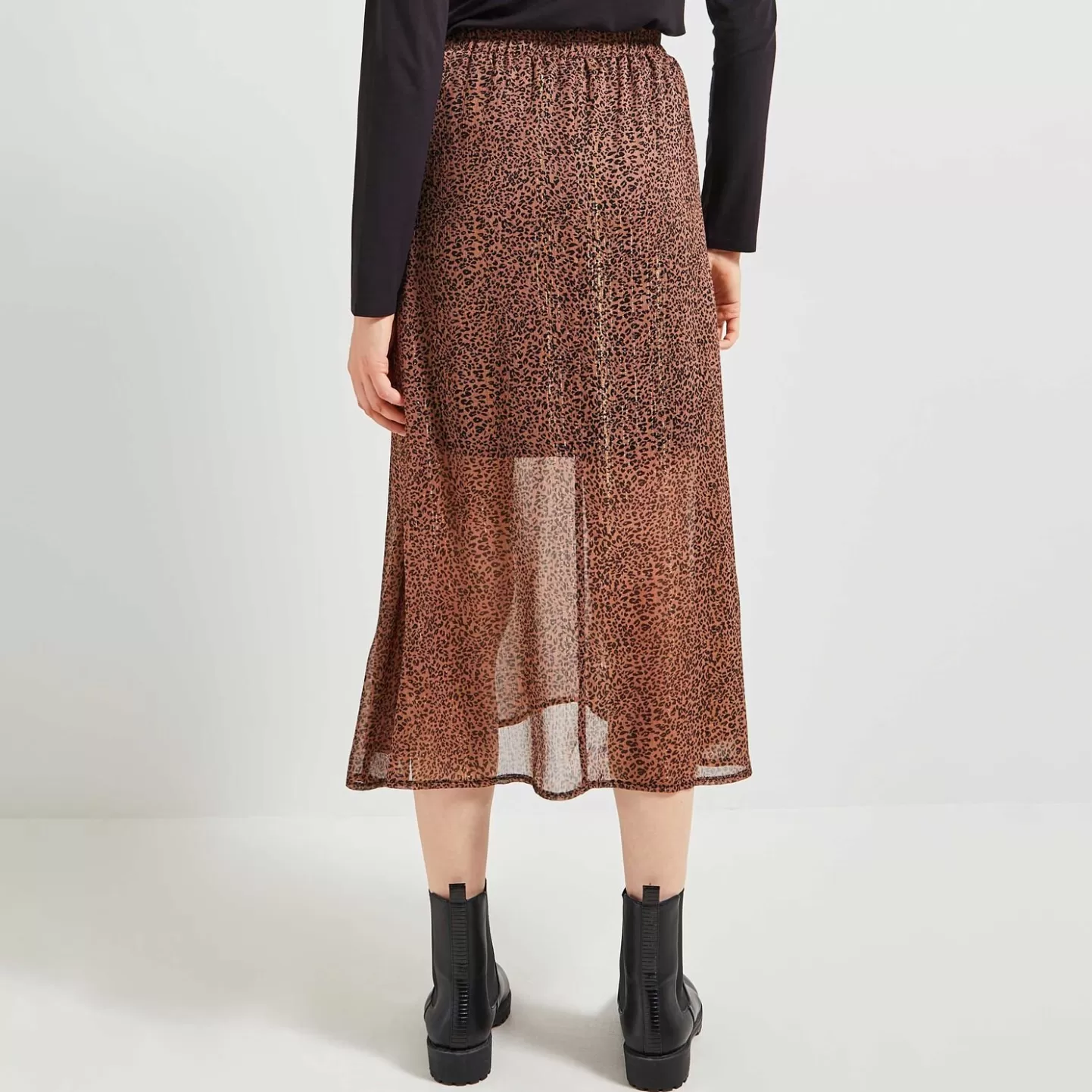 Grain de Malice Jupe Longue Léopard Femme- Jupes