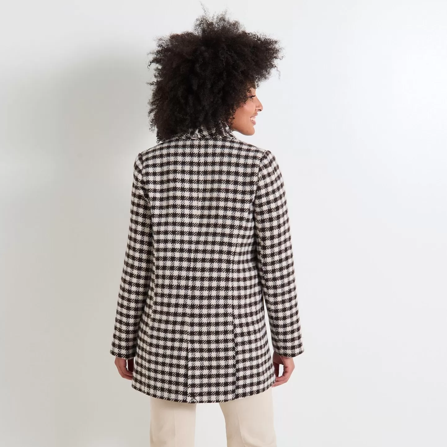 Grain de Malice Manteau à Carreaux Femme- Manteaux | Vestes & Blousons