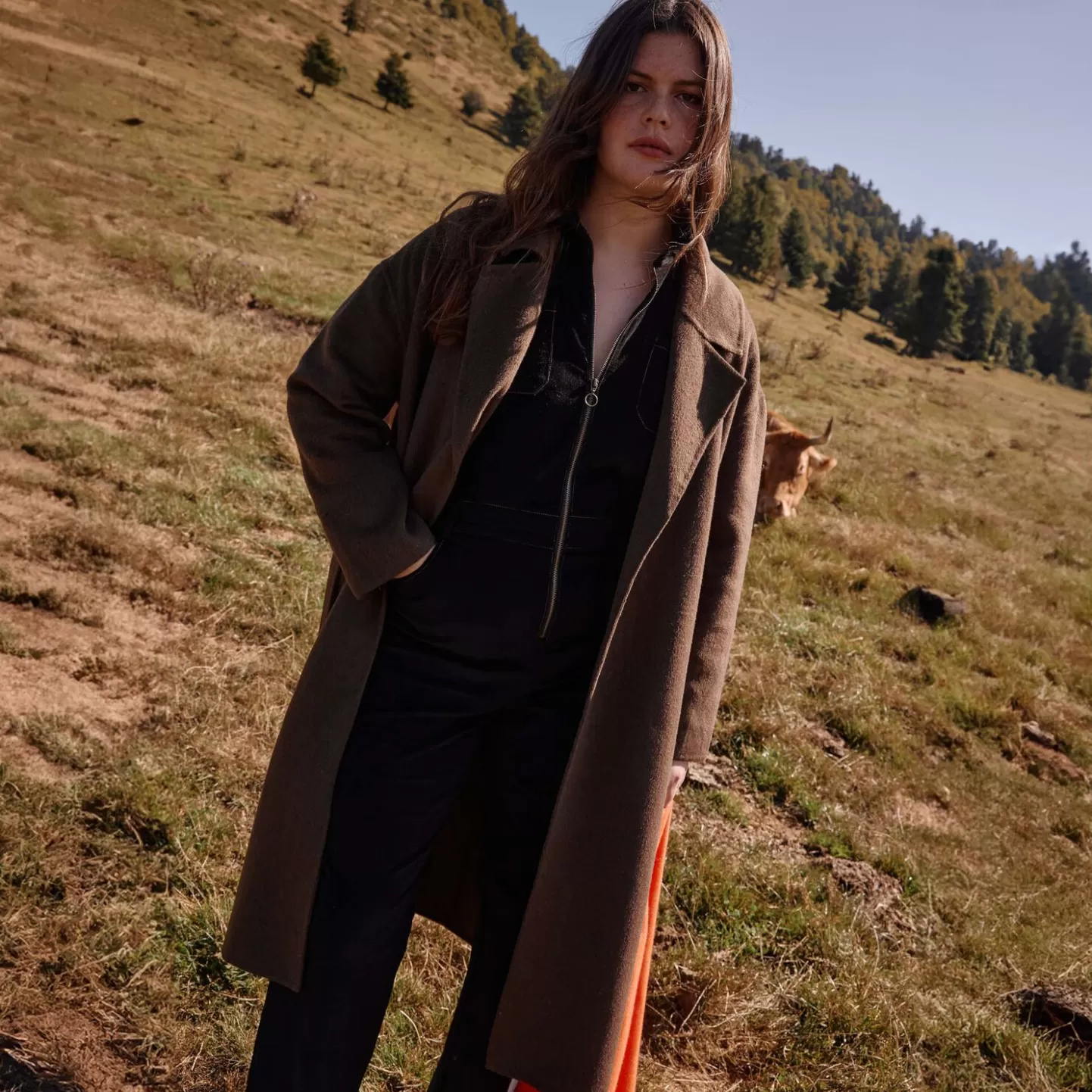 Grain de Malice Manteau Long à Nouer Femme- Manteaux