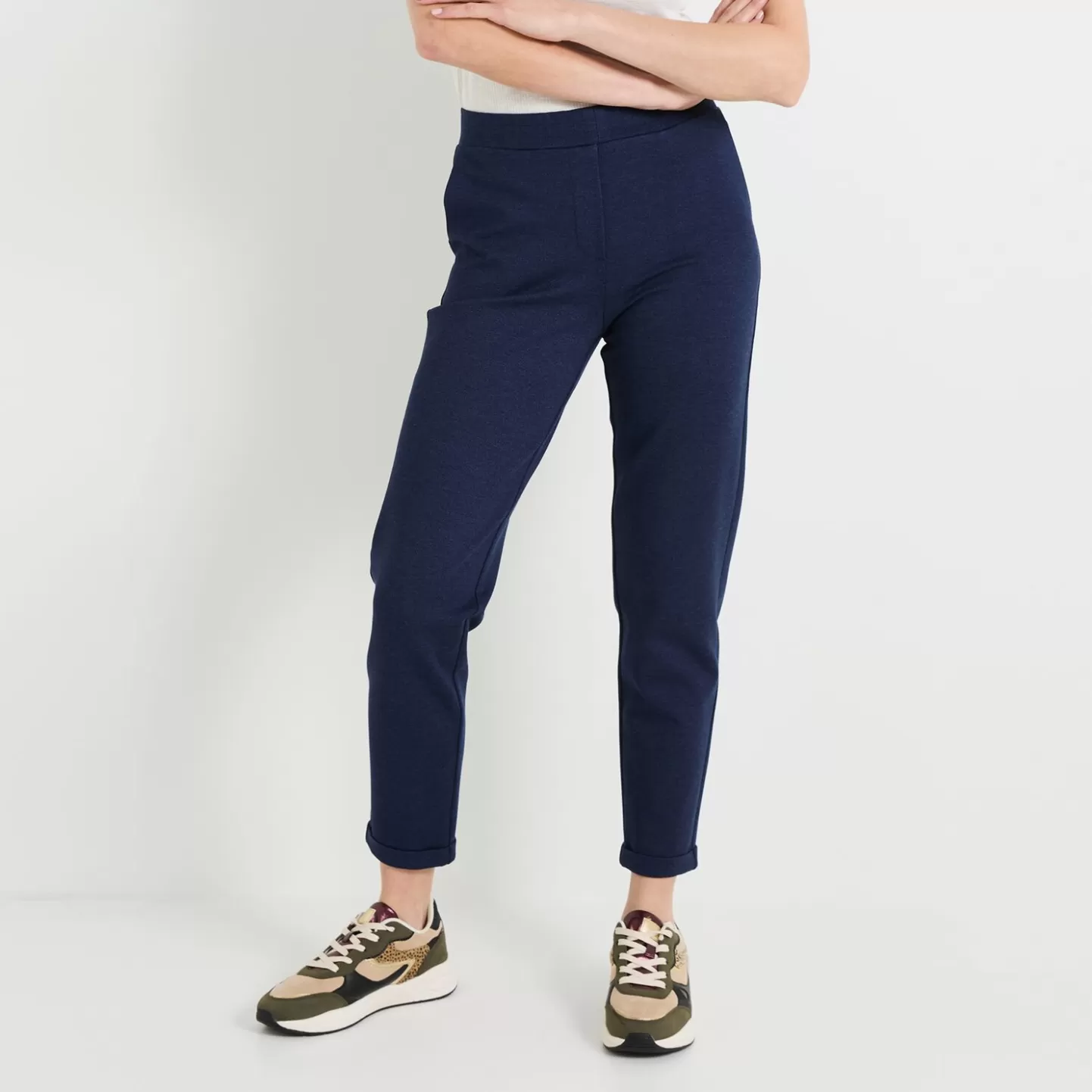 Grain de Malice Pantalon Cigarette Maille Femme- Pantalons