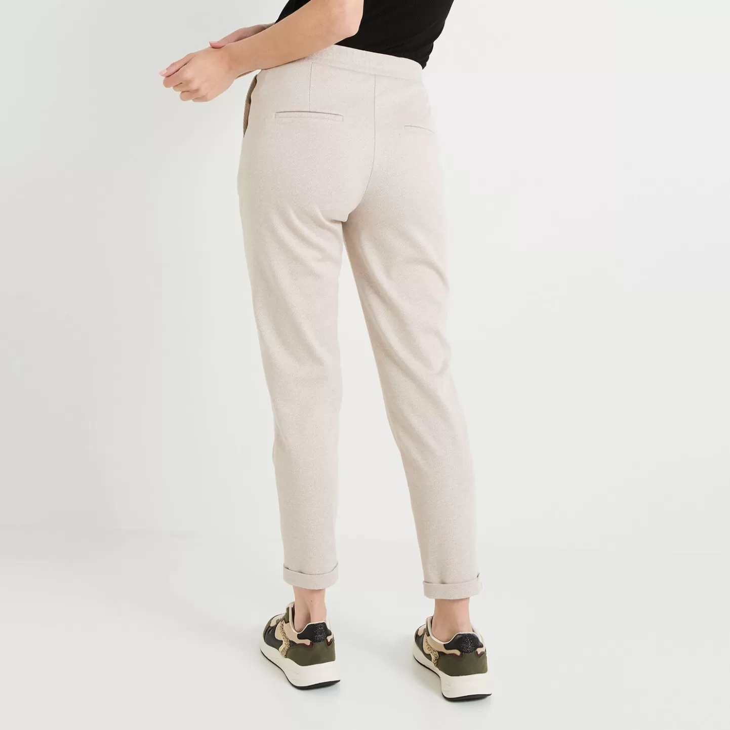 Grain de Malice Pantalon Cigarette Maille Femme- Pantalons