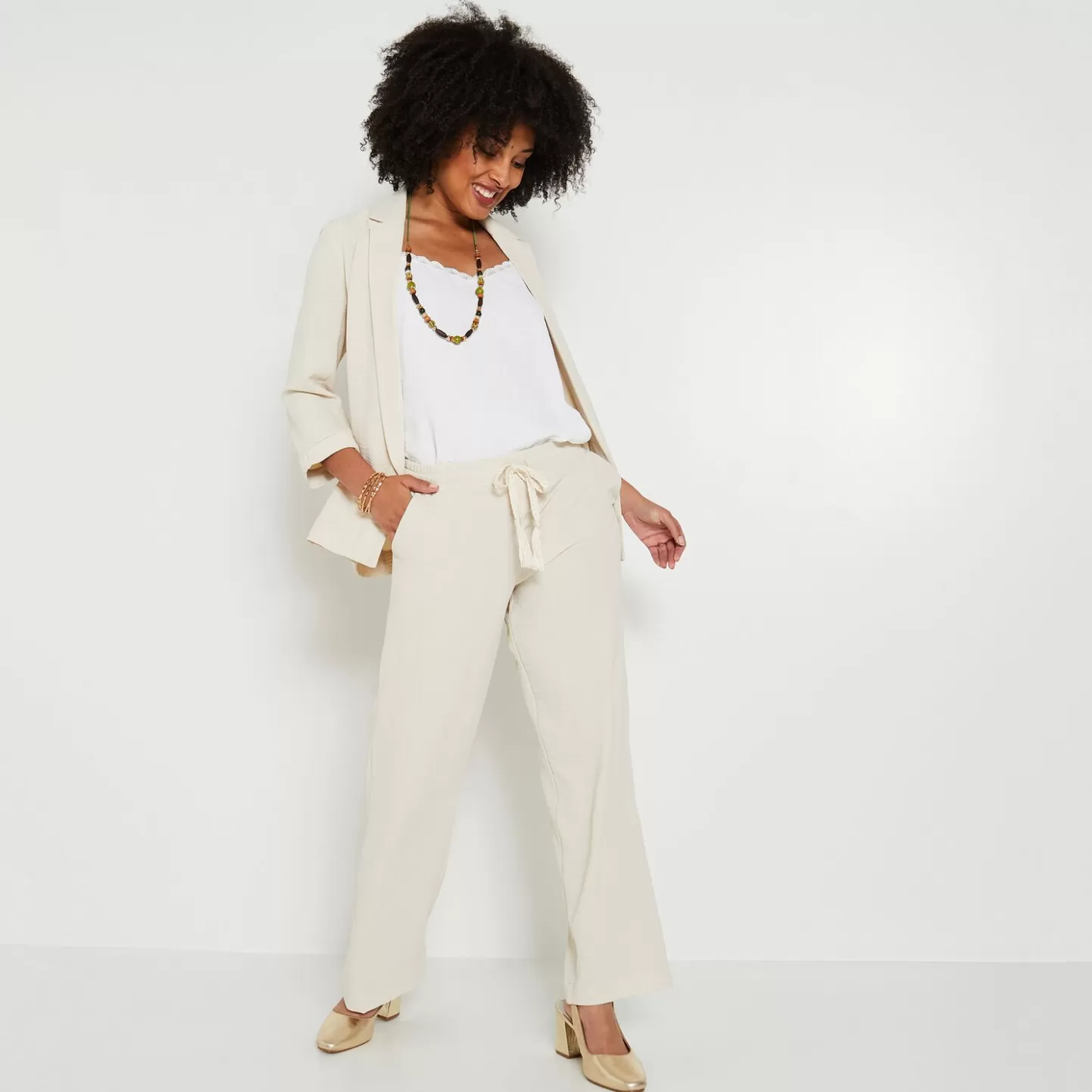 Grain de Malice Pantalon Fluide Femme- Pantalons