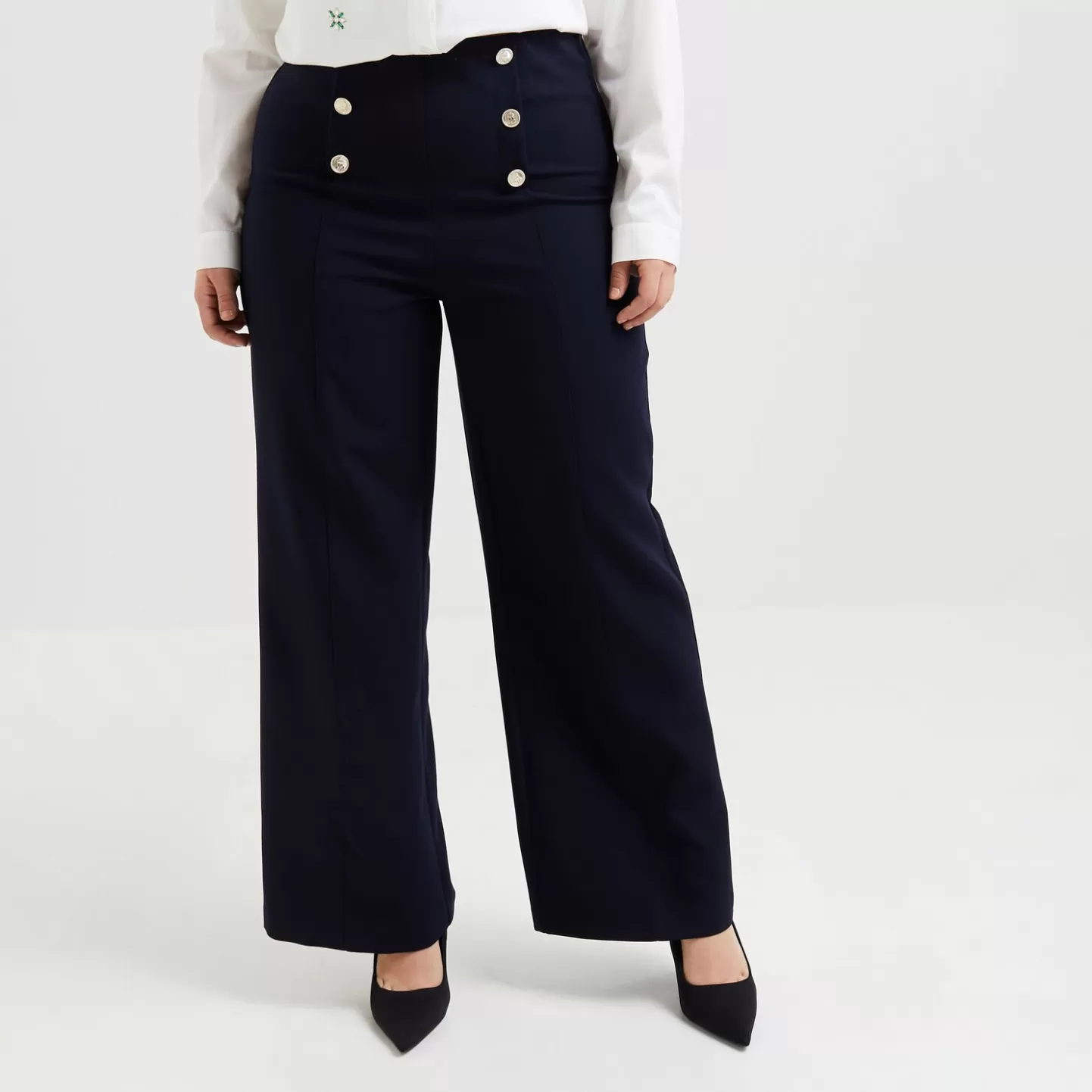 Grain de Malice Pantalon Pont Large Femme- Pantalons