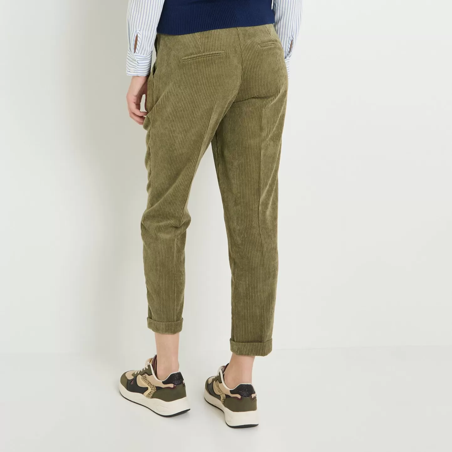 Grain de Malice Pantalon Velours à Pinces Femme- Pantalons