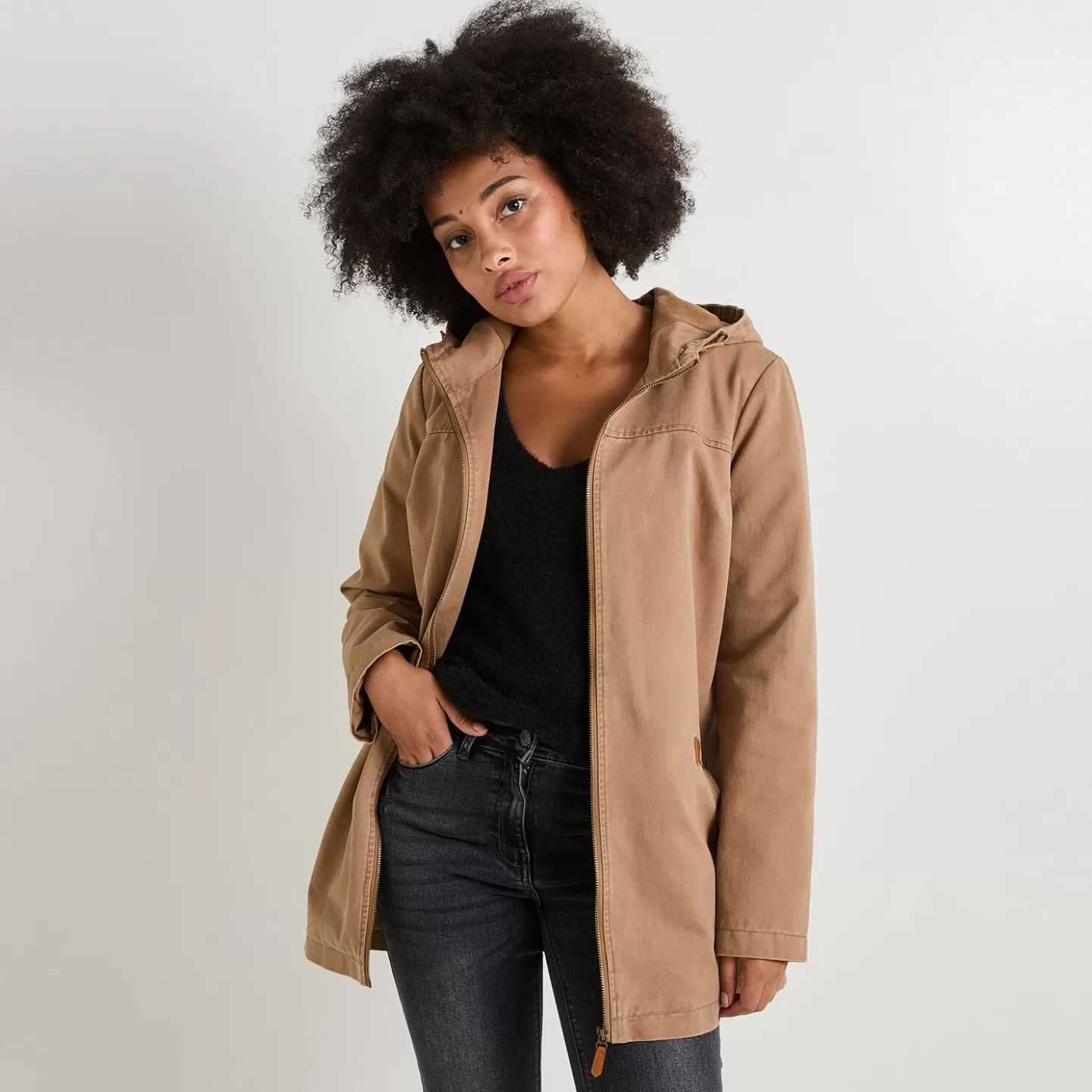 Grain de Malice Parka à Capuche Femme- Manteaux