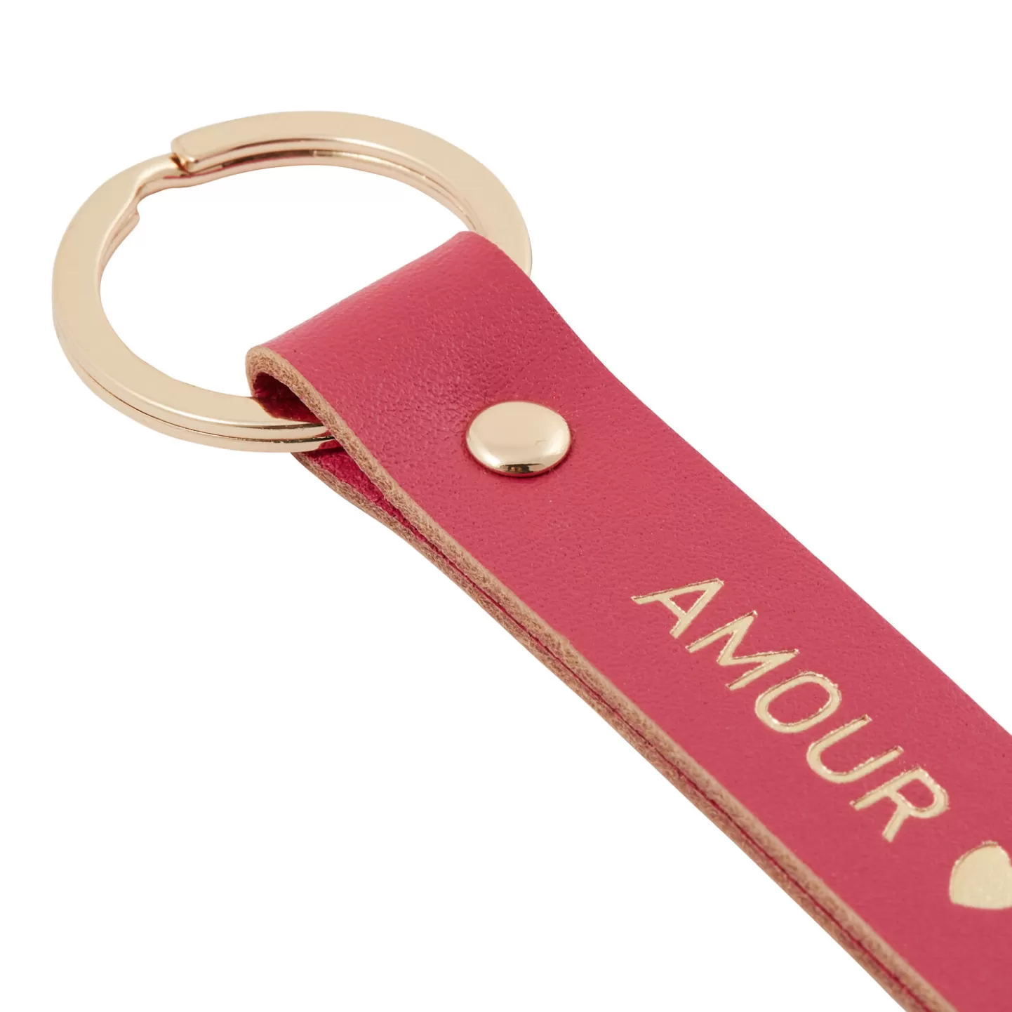Grain de Malice Porte-clé Cuir Rose- Bijoux