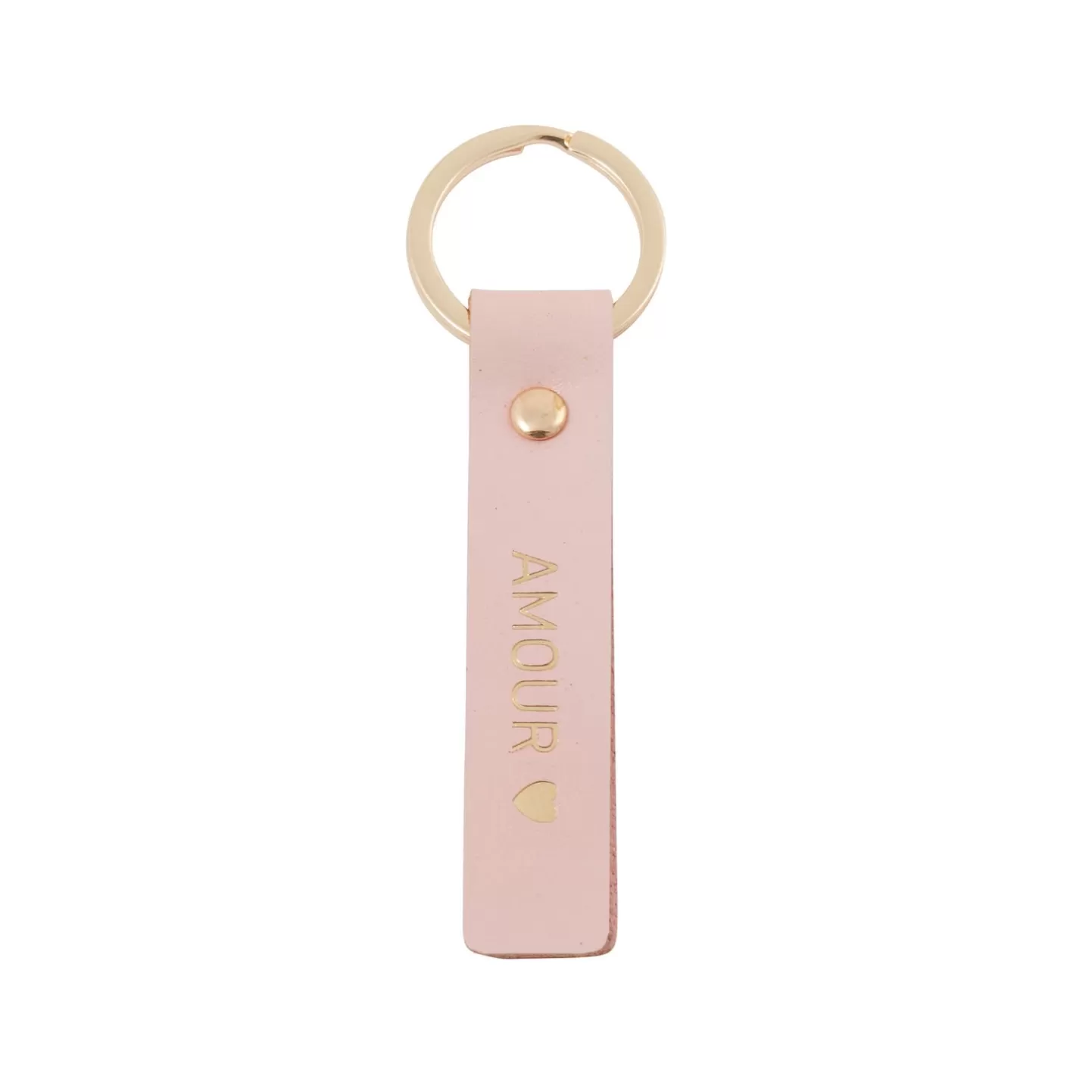 Grain de Malice Porte-clé Cuir Rose Pâle- Bijoux