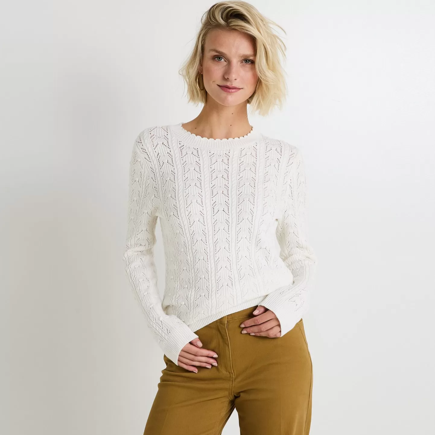 Grain de Malice Pull Col Rond Femme- Pulls & Sweats