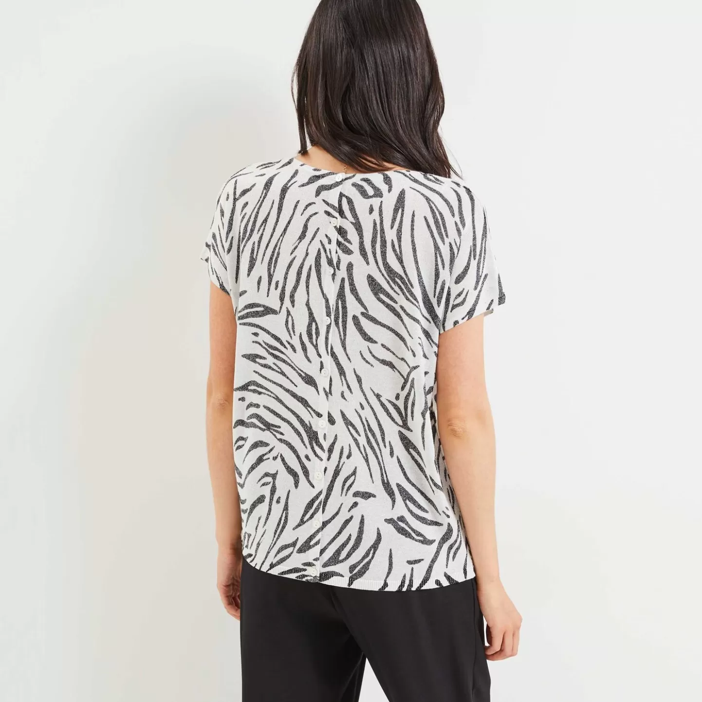 Grain de Malice Pull Manches Courtes Imprimé- T-Shirts & Tops | Pulls & Sweats