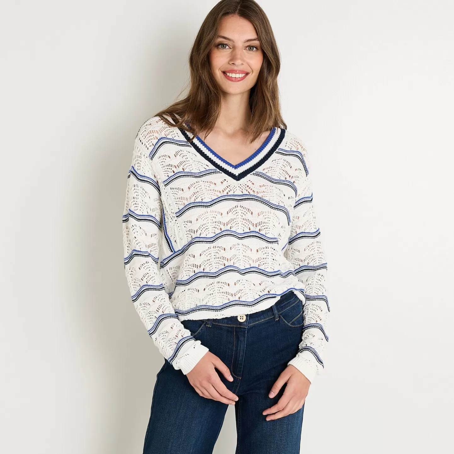 Grain de Malice Pull Manches Longues Femme- Pulls & Sweats