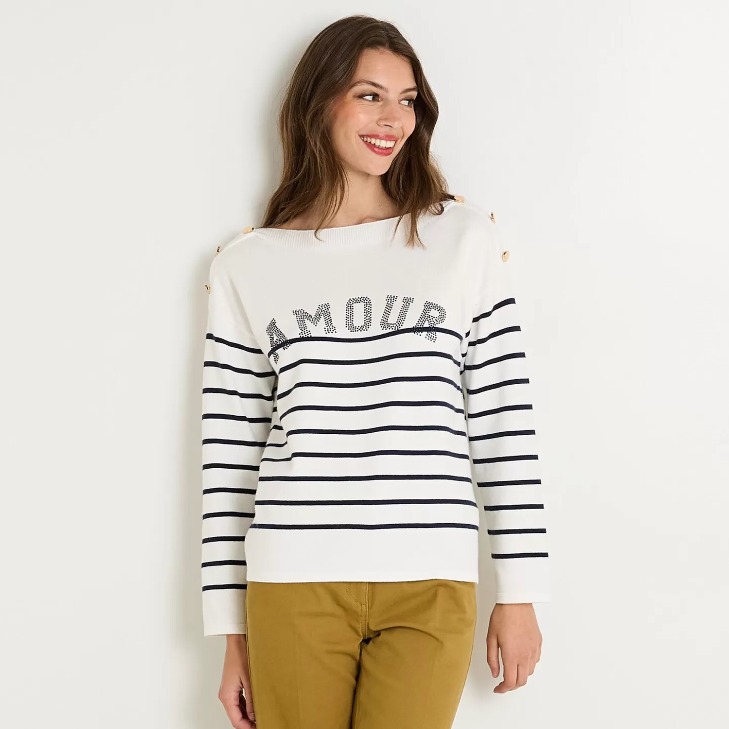 Grain de Malice Pull Manches Longues Femme- Pulls & Sweats