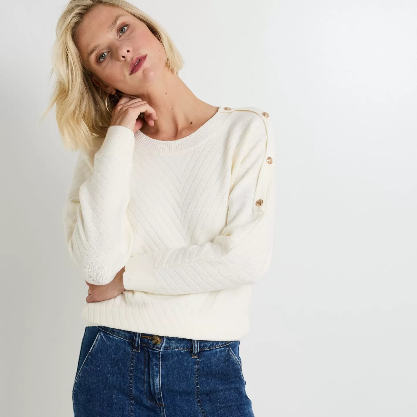 Grain de Malice Pull Manches Longues Femme- Pulls & Sweats