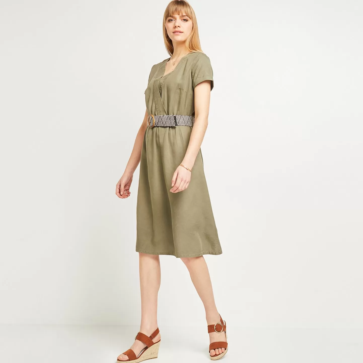 Grain de Malice Robe Ceinturée Femme- Robes