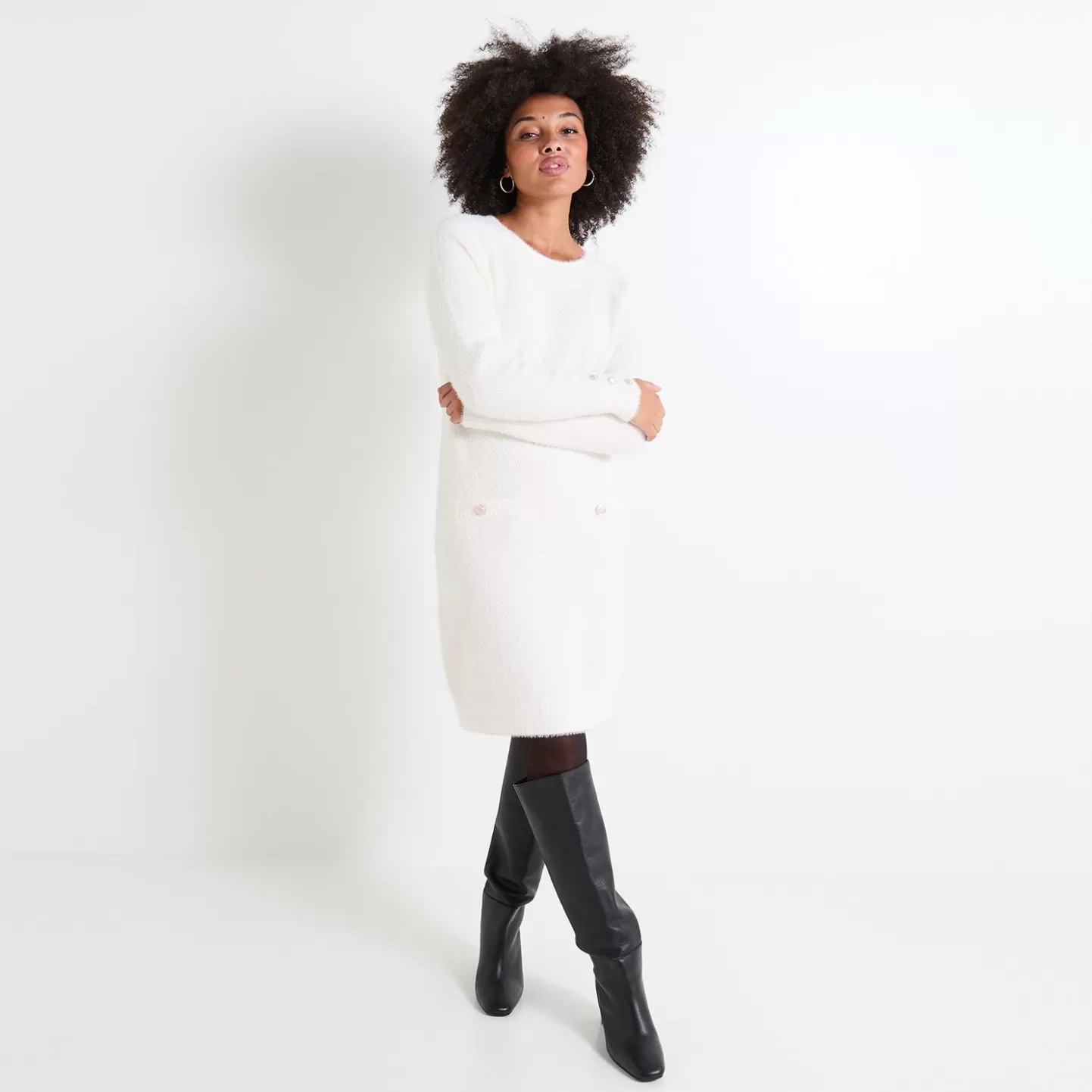 Grain de Malice Robe Col Bateau Femme- Robes