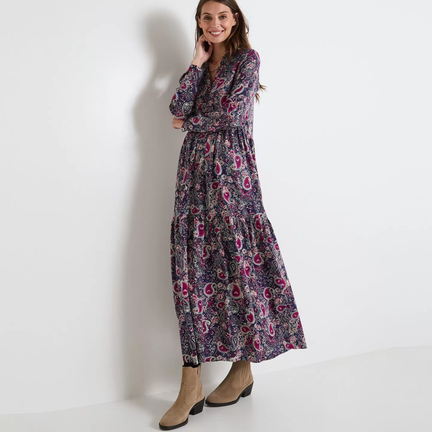 Grain de Malice Robe Col Chemise Femme- Robes