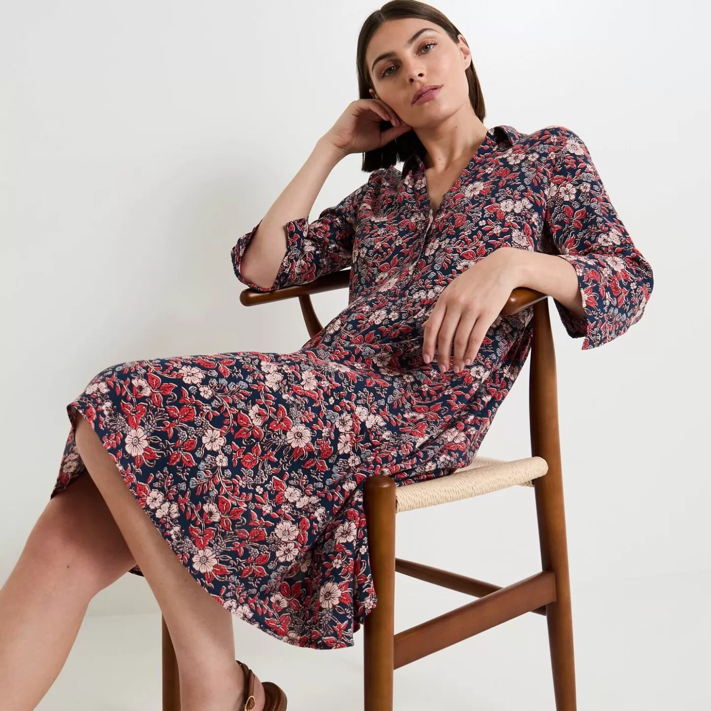Grain de Malice Robe Col Chemise Femme- Robes