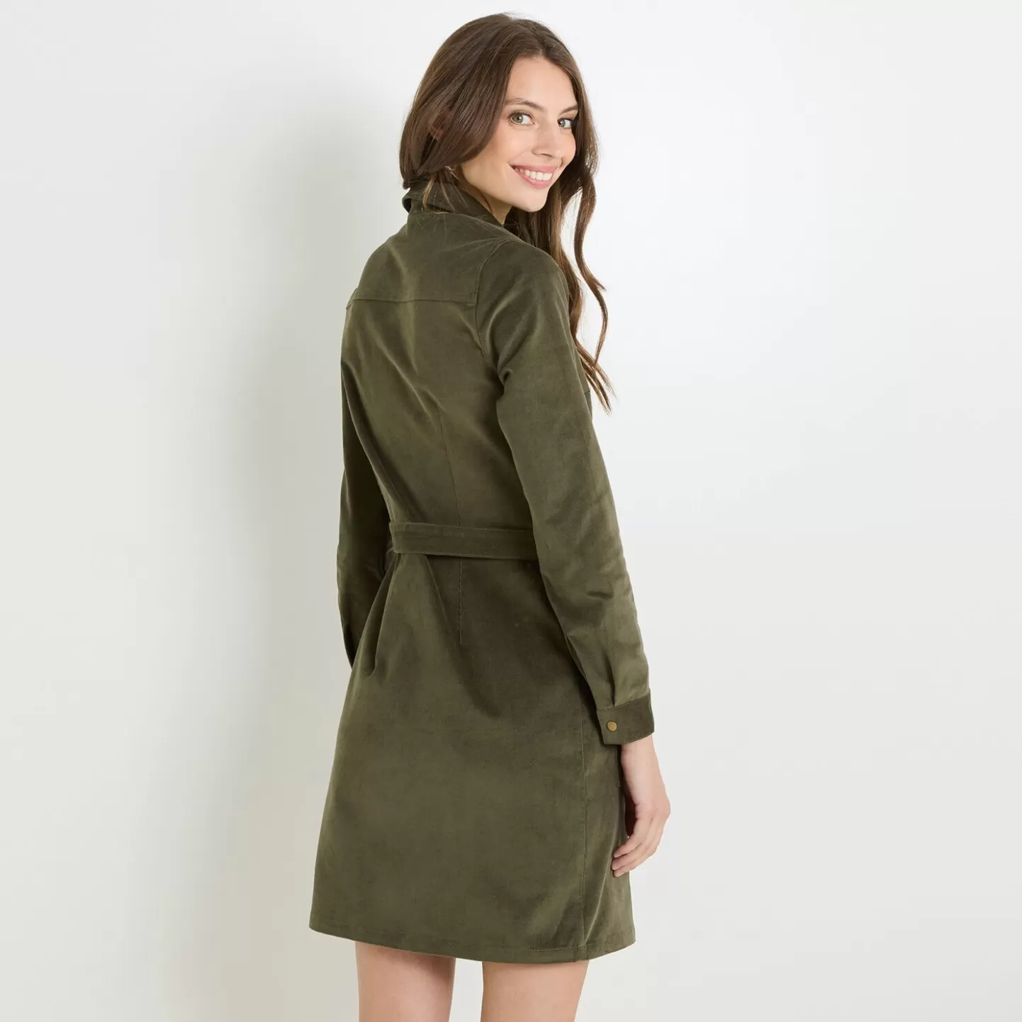 Grain de Malice Robe Col Chemise Femme- Robes | Chemisiers & Blouses