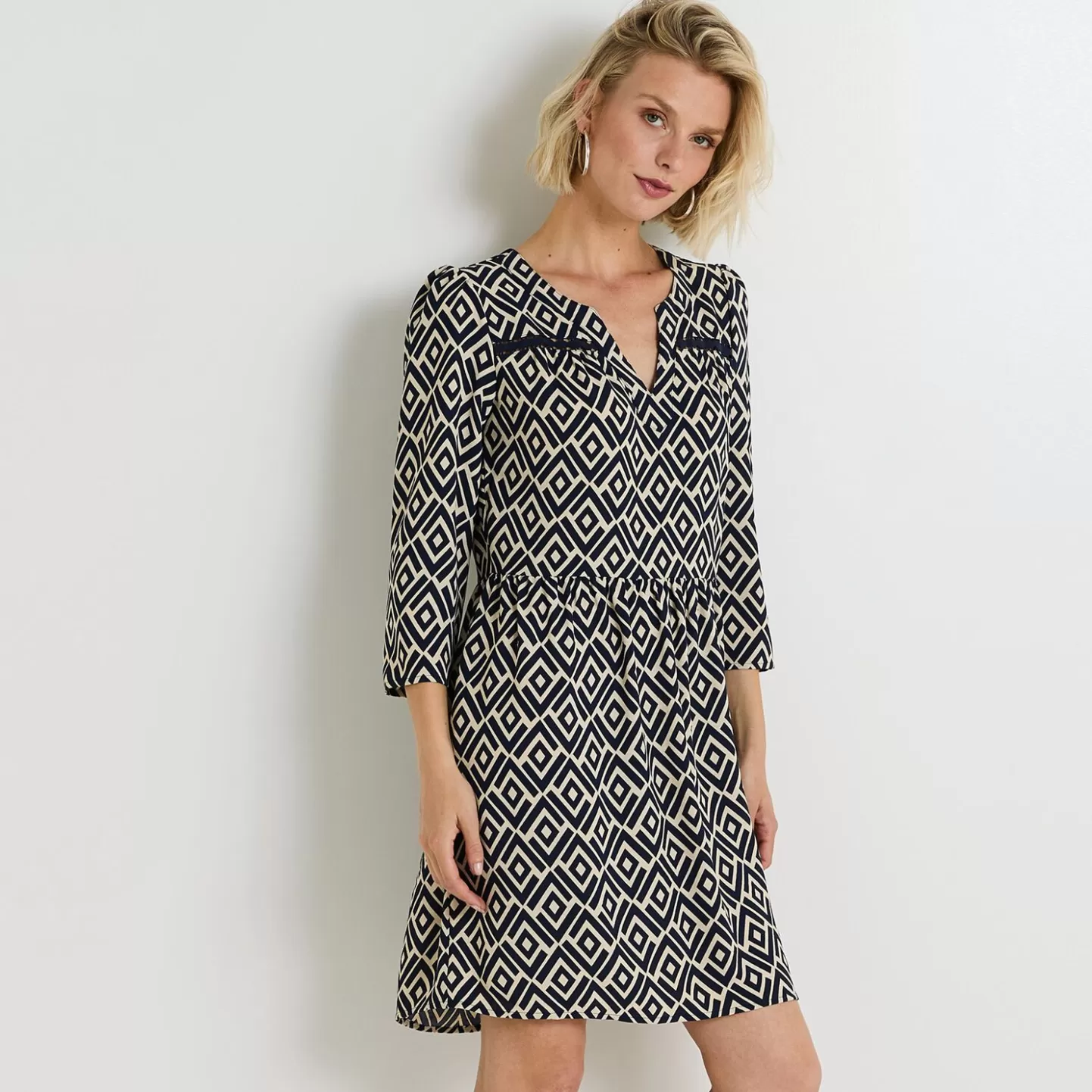 Grain de Malice Robe Col V Femme- Robes
