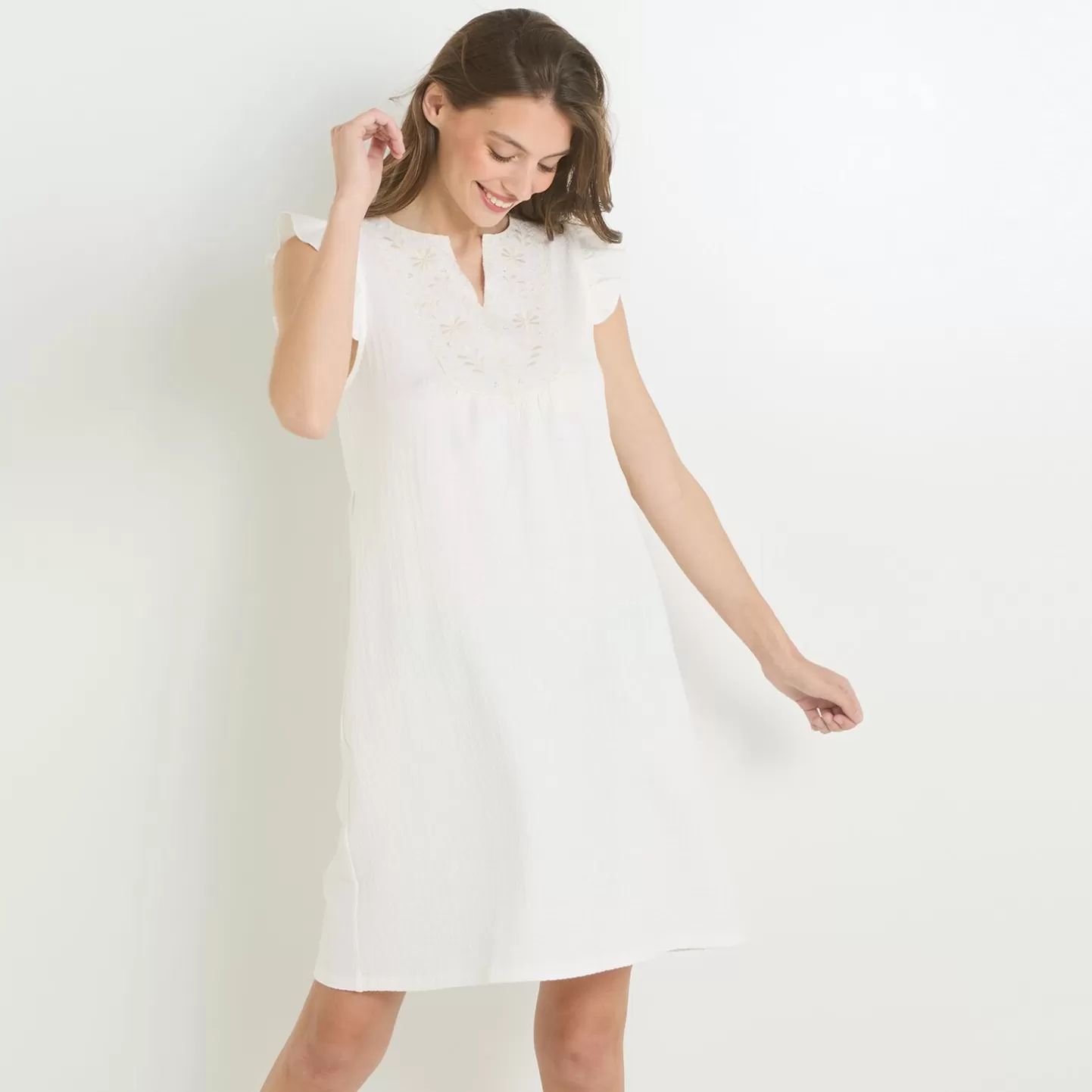 Grain de Malice Robe Col V Femme- Robes